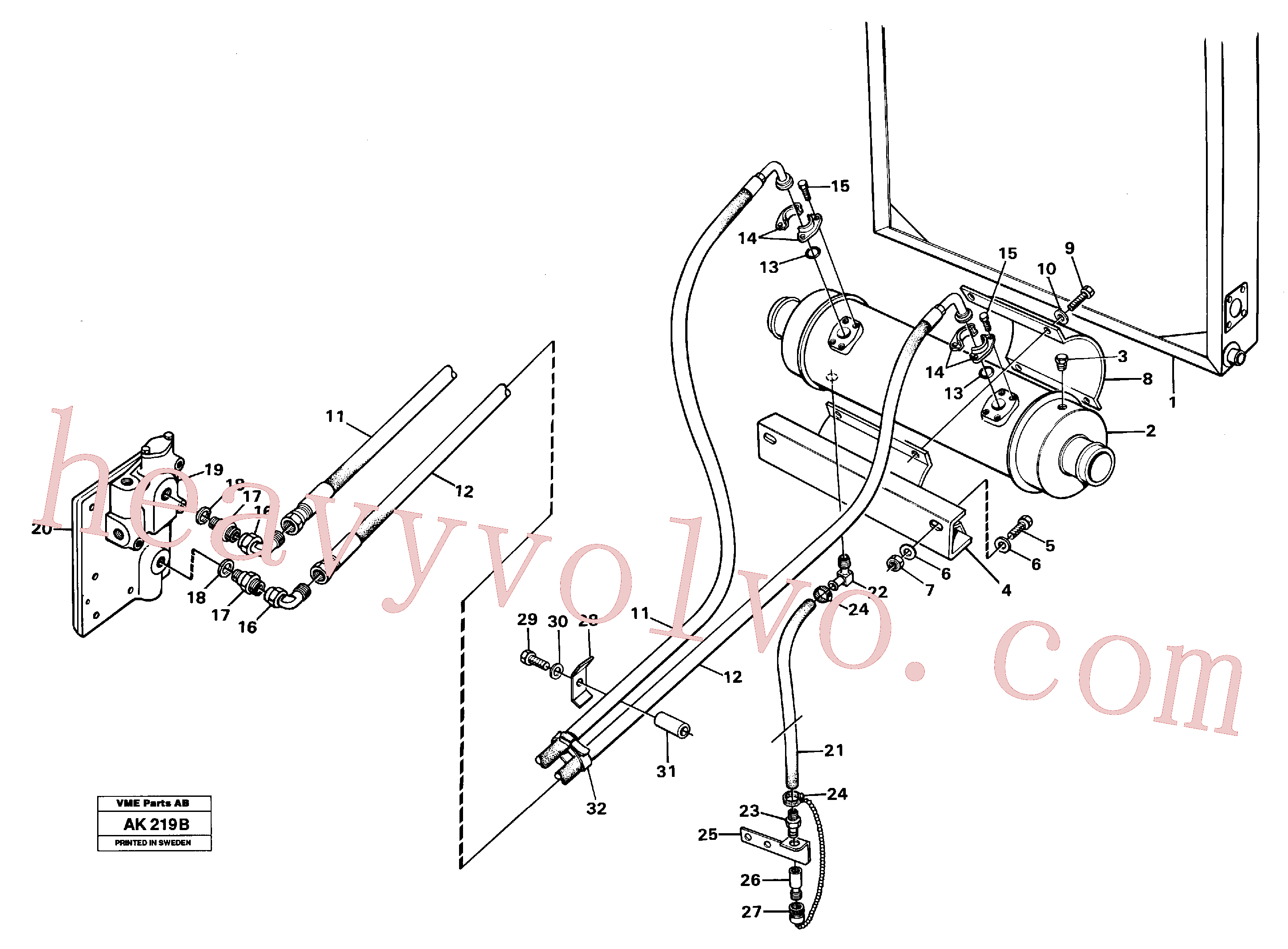 VOE945654 for Volvo Oil cooler(AK219B assembly)