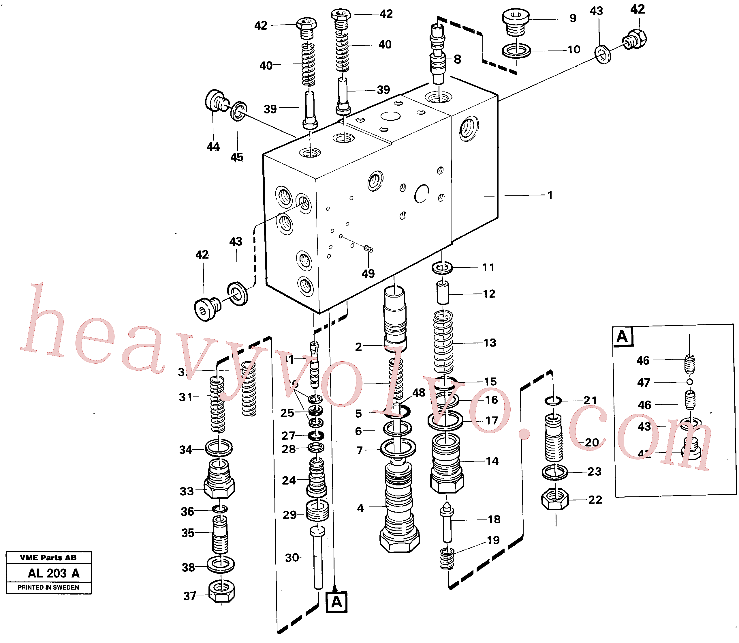 VOE960160 for Volvo Valve housing(AL203A assembly)