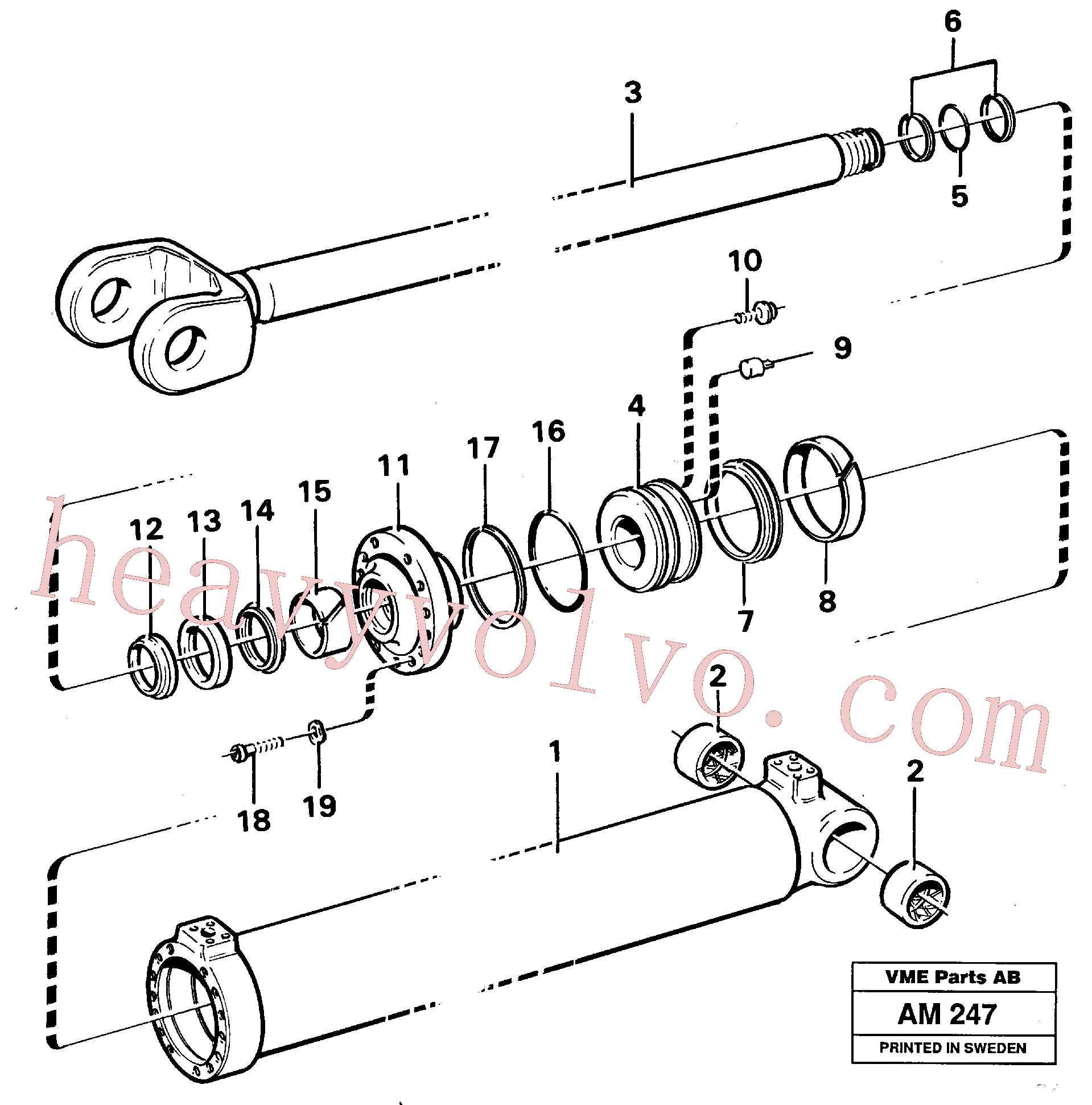 VOE11005105 for Volvo Hydraulic cylinder, lifting(AM247 assembly)