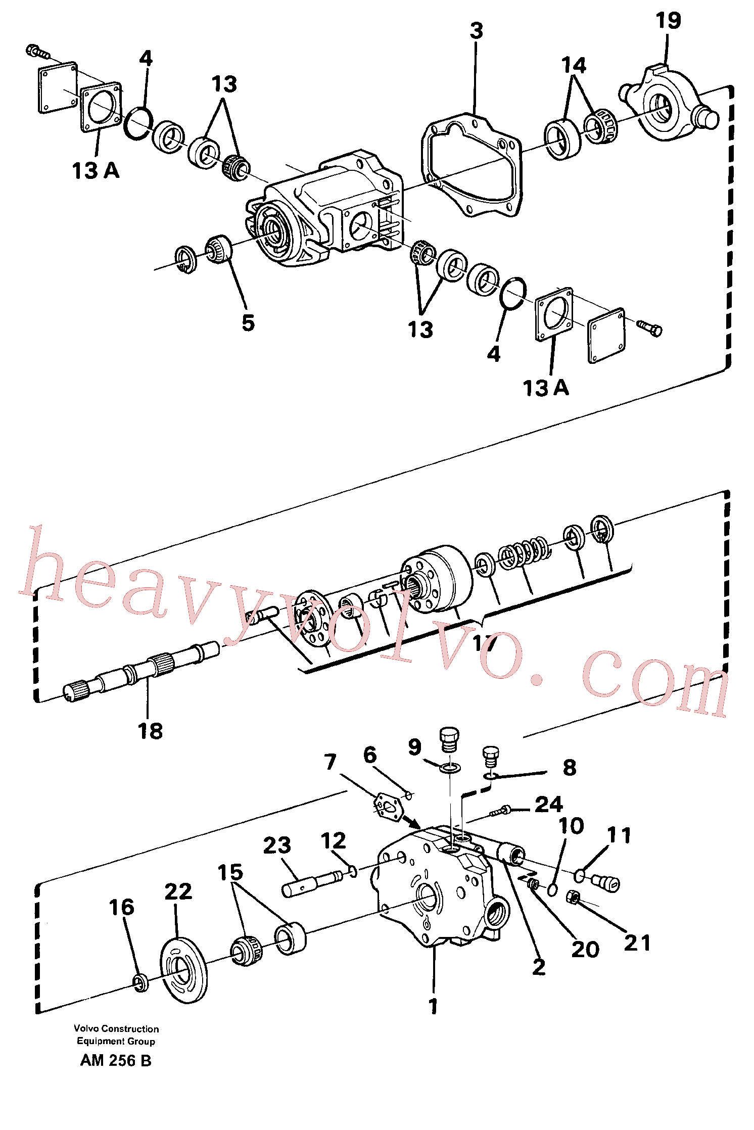 VOE11700248 for Volvo Hydraulic pump(AM256B assembly)