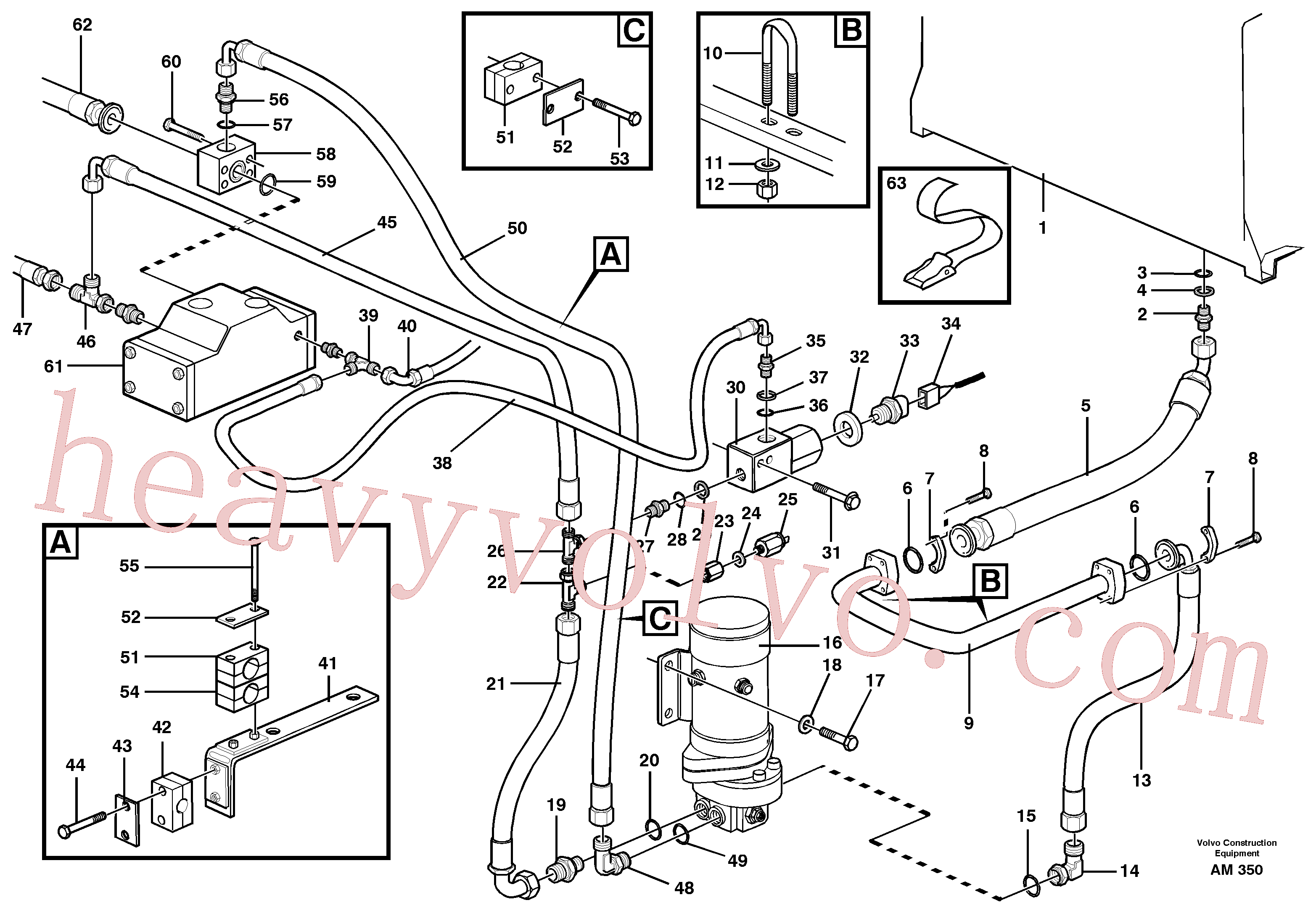 VOE932044 for Volvo Secondary steering system.(AM350 assembly)