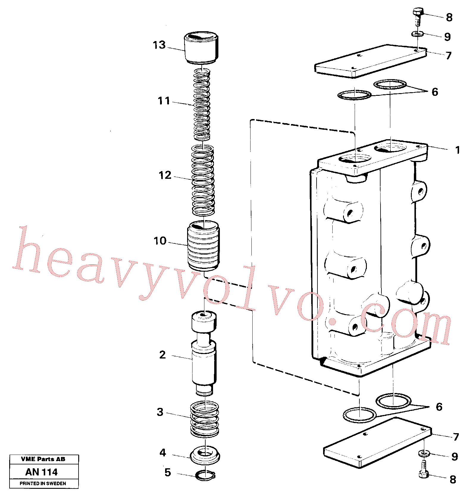 VOE11036636 for Volvo Valve, circuit body and return valve(AN114 assembly)