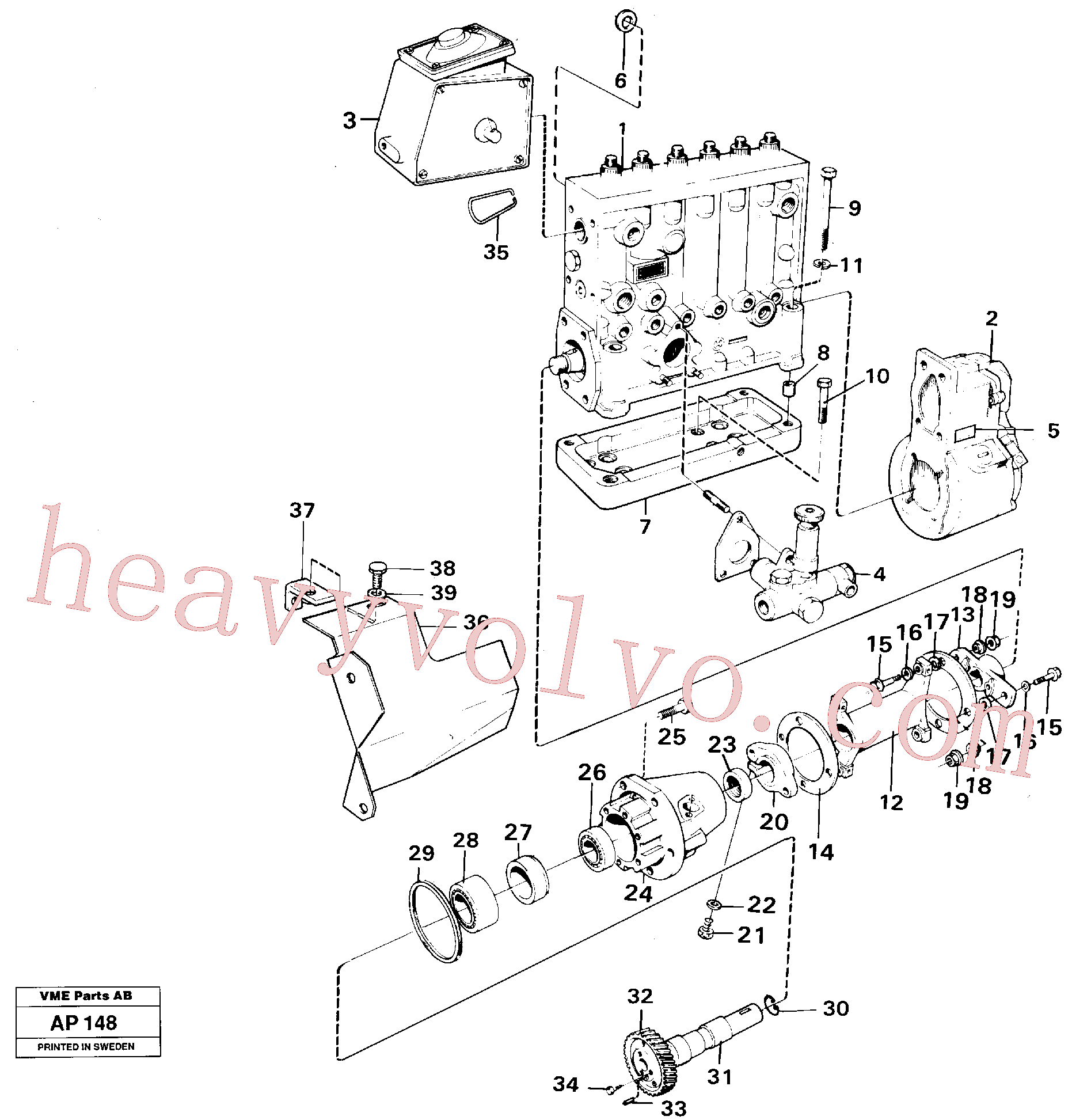 VOE7011014 for Volvo Injection pump with drive(AP148 assembly)