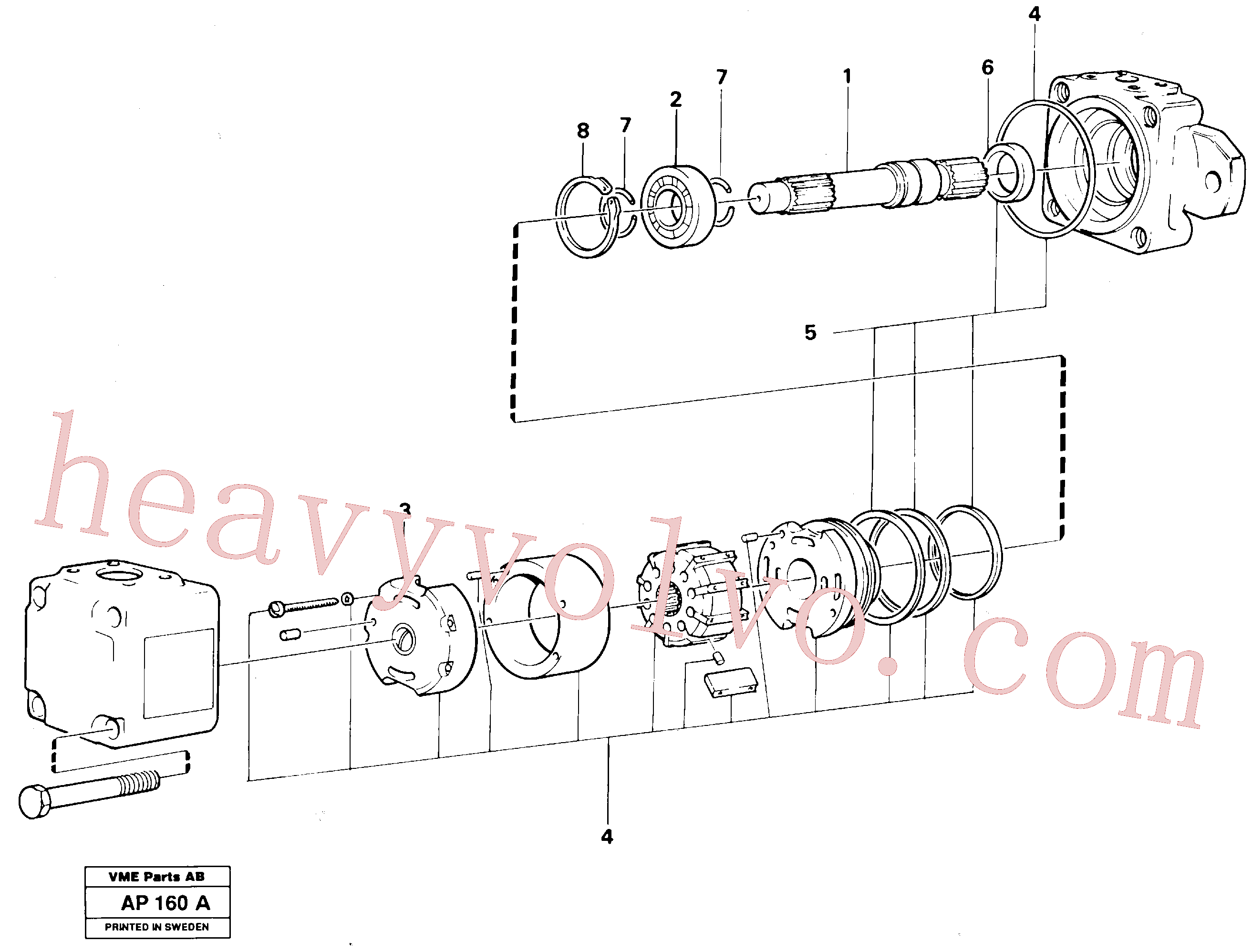 VOE7011014 for Volvo Hydraulic pump(AP160A assembly)