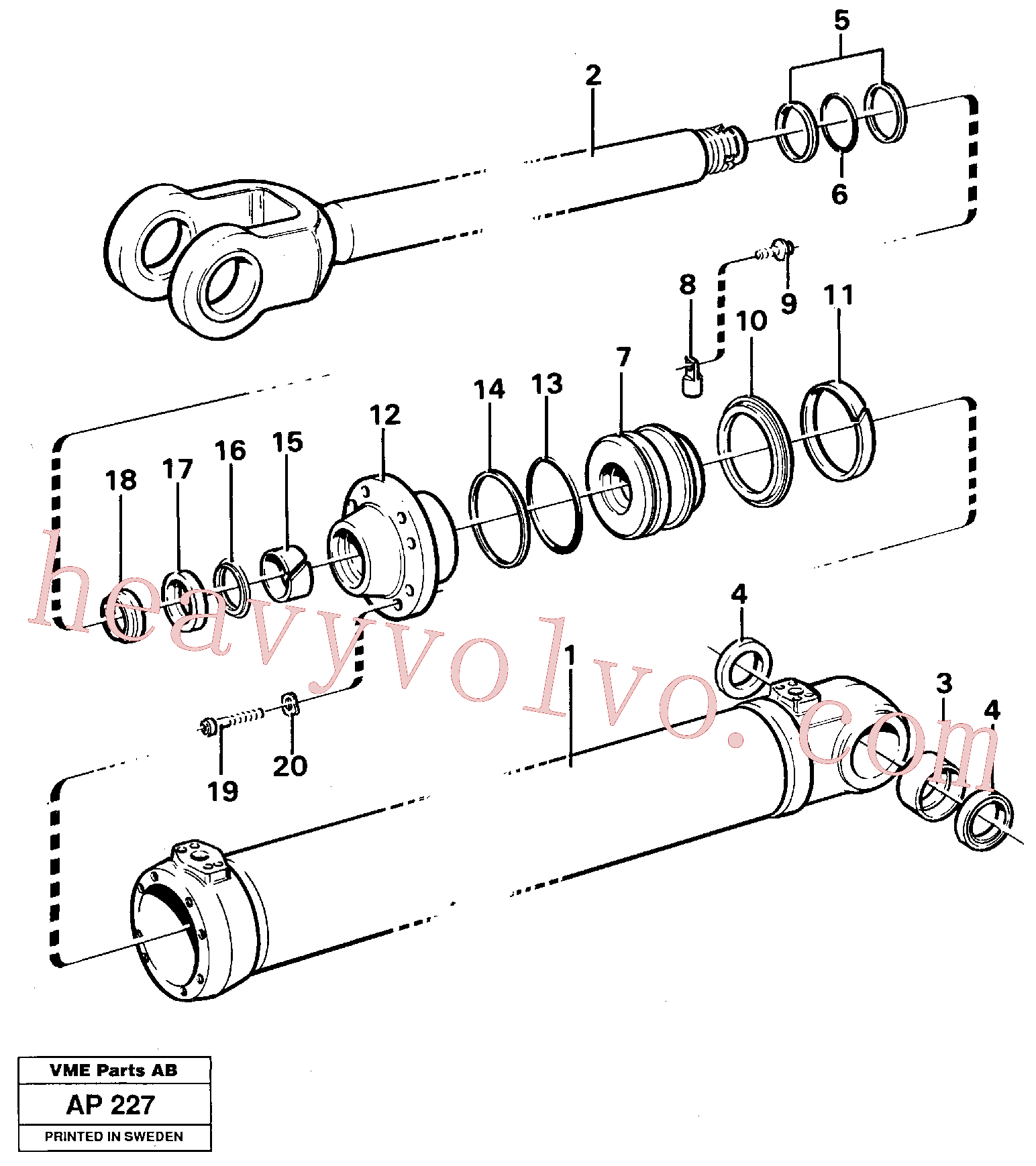 VOE4787039 for Volvo Hydraulic cylinder Lifting(AP227 assembly)