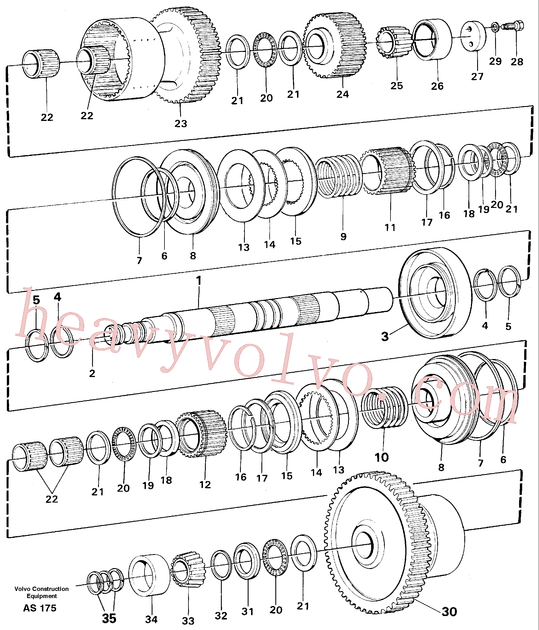 VOE11037723 for Volvo Hydraulic clutch 1:st and 2:nd speeds(AS175 assembly)