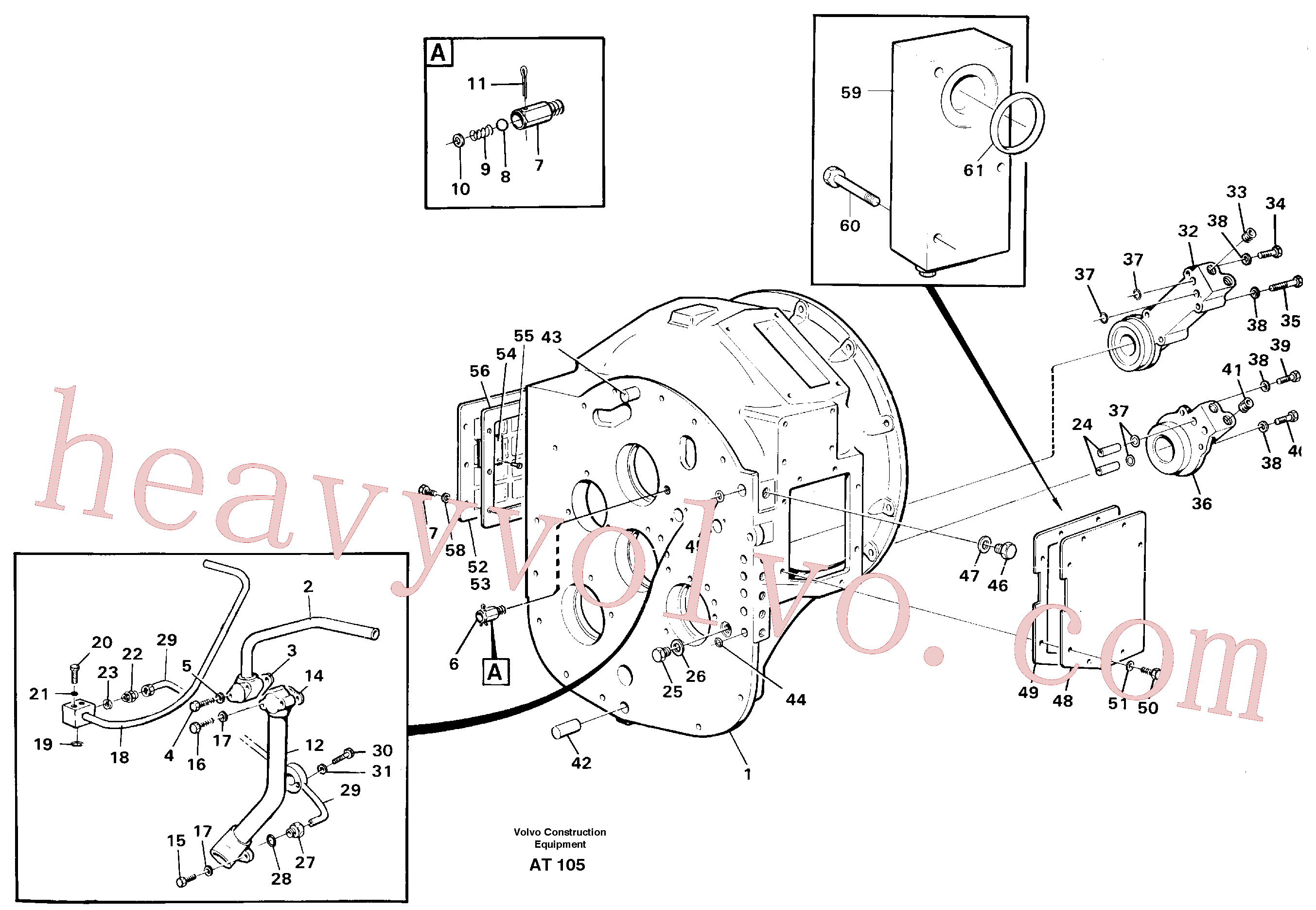 VOE955303 for Volvo Converter housing with assembly parts(AT105 assembly)