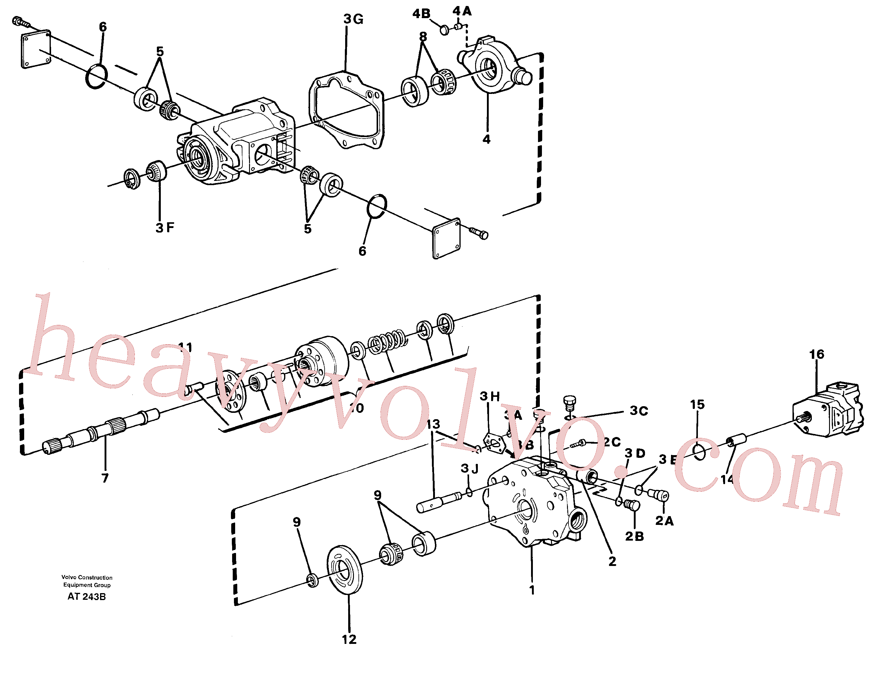 VOE11994186 for Volvo Hydraulic pump(AT243B assembly)