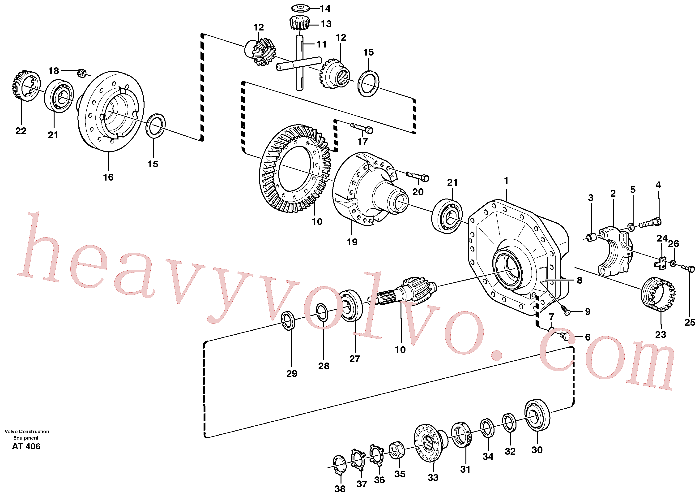 VOE4870246 for Volvo Final drive, front(AT406 assembly)