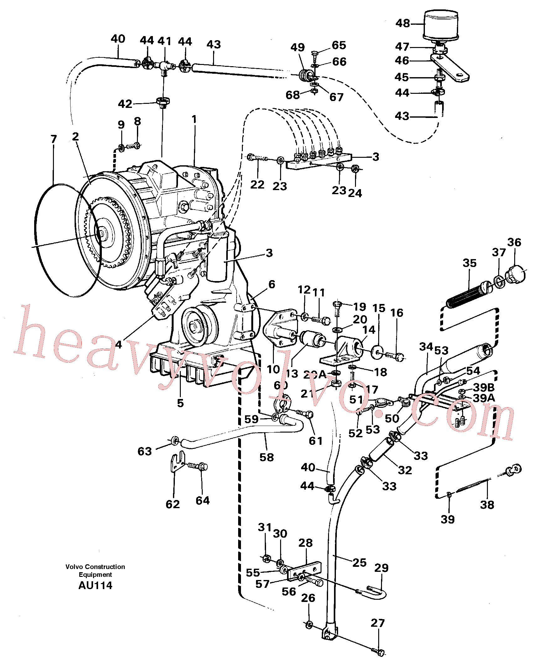 VOE955368 for Volvo Hydraulic transmission with fitting parts(AU114 assembly)