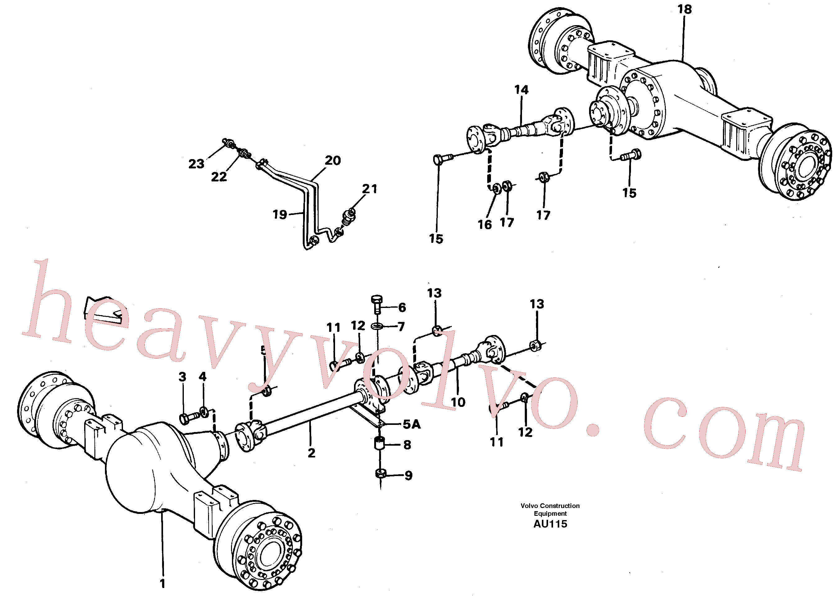 VOE11026633 for Volvo Propeller shafts with fitting parts(AU115 assembly)