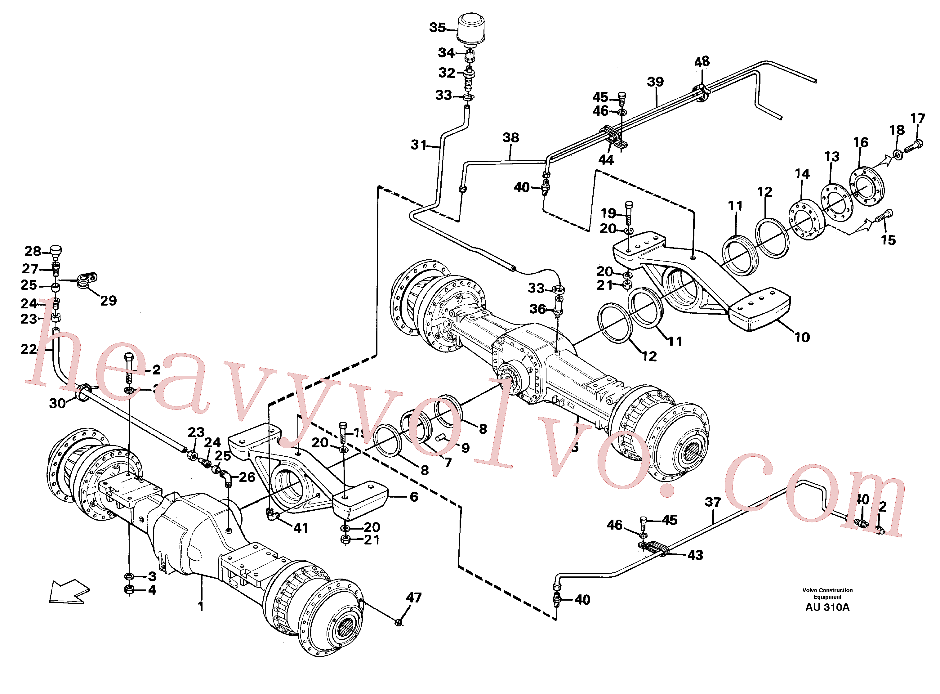 VOE954385 for Volvo Planet shafts with fitting parts(AU310A assembly)