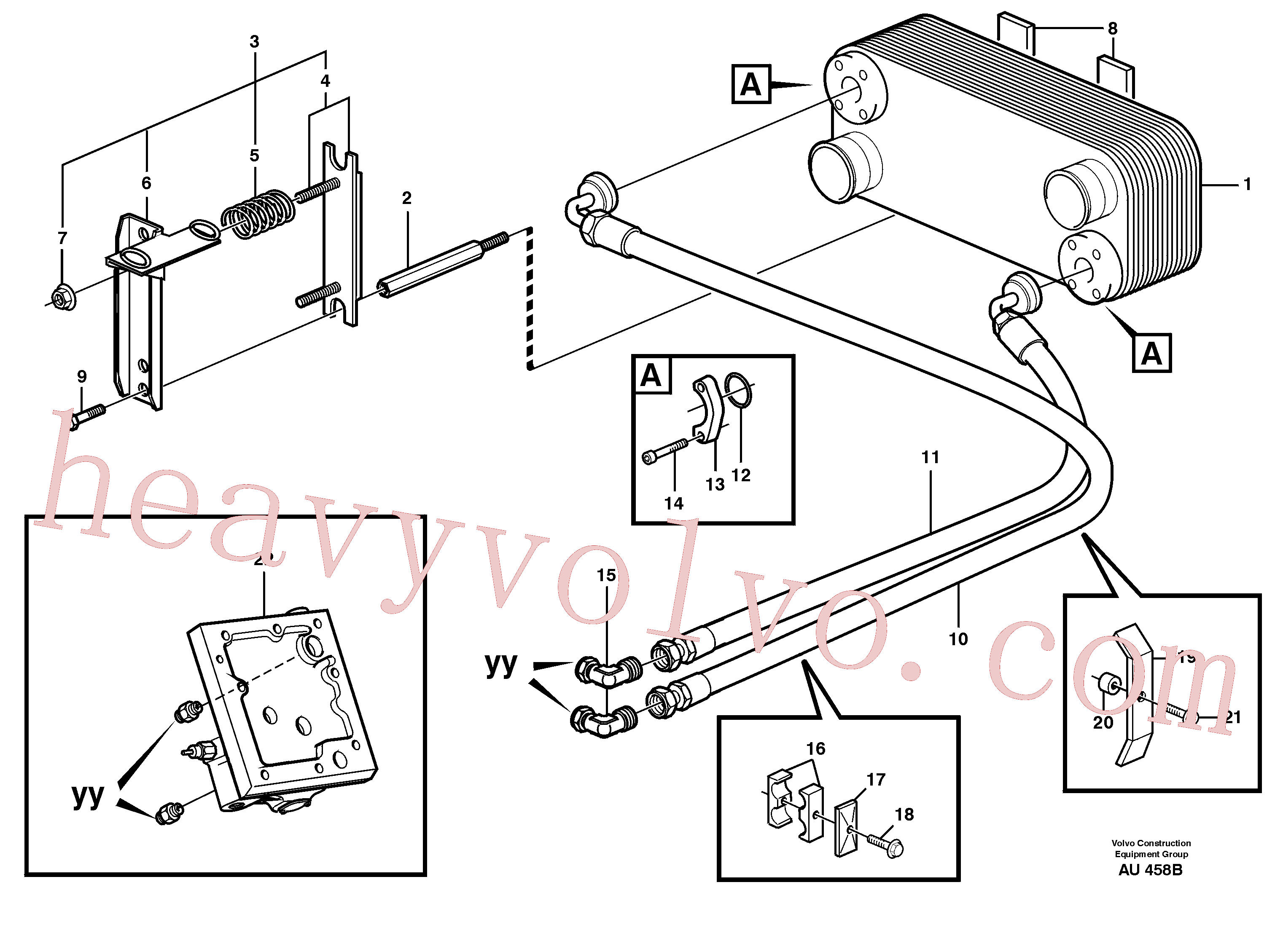 VOE60113567 for Volvo Oil cooler.(AU458B assembly)