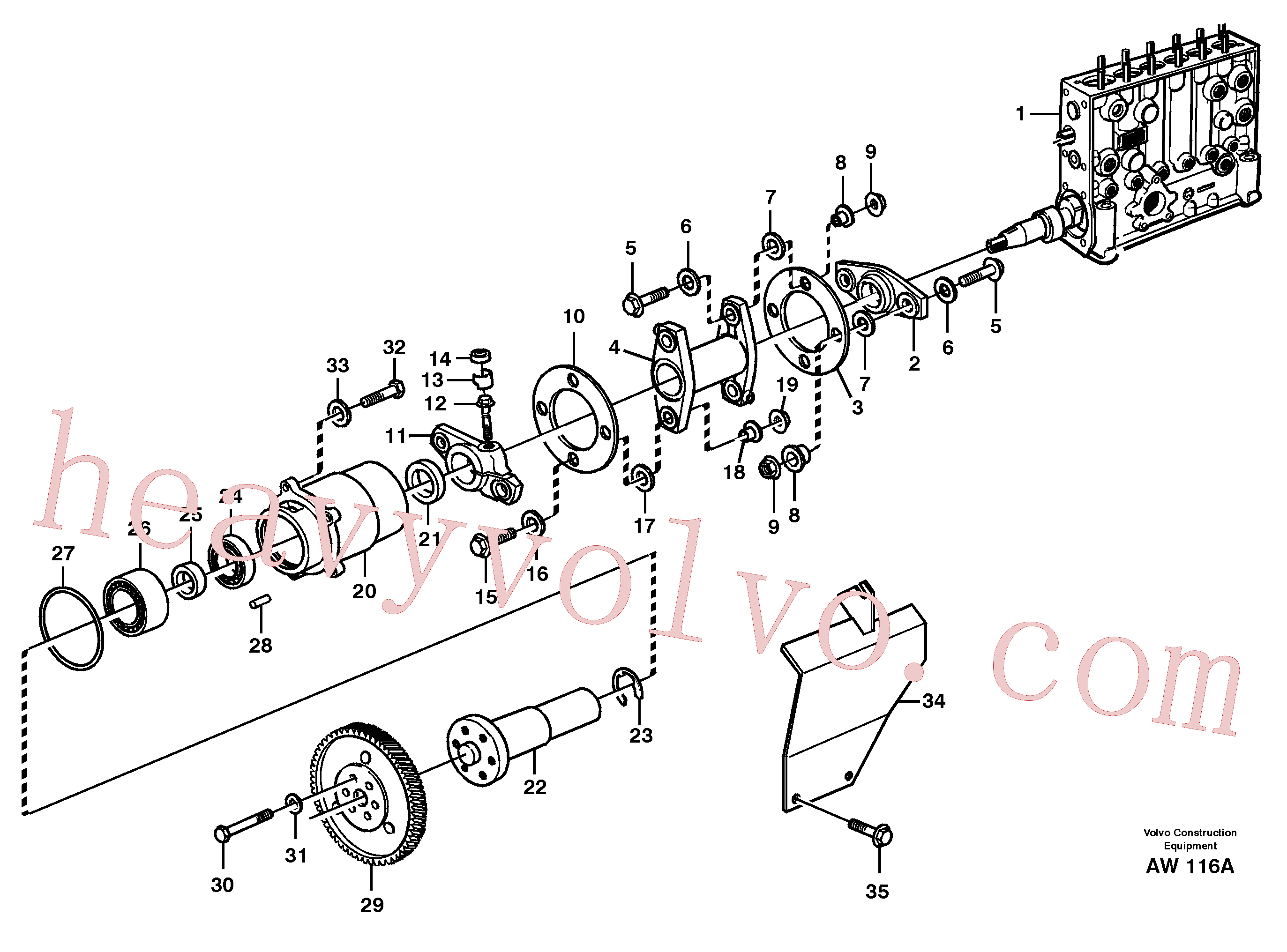 VOE7011014 for Volvo Pump drive(AW116A assembly)