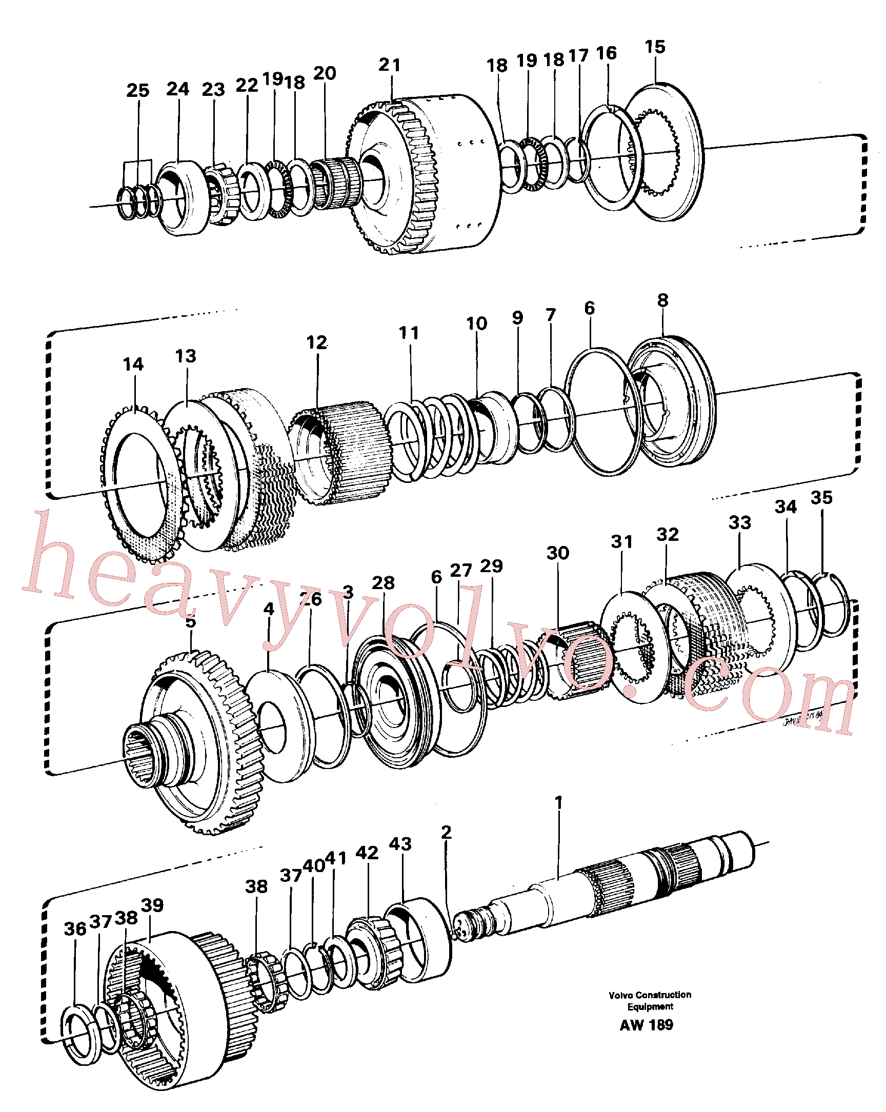 VOE11037195 for Volvo Hydraulic clutch, forward / 1 st speed(AW189 assembly)