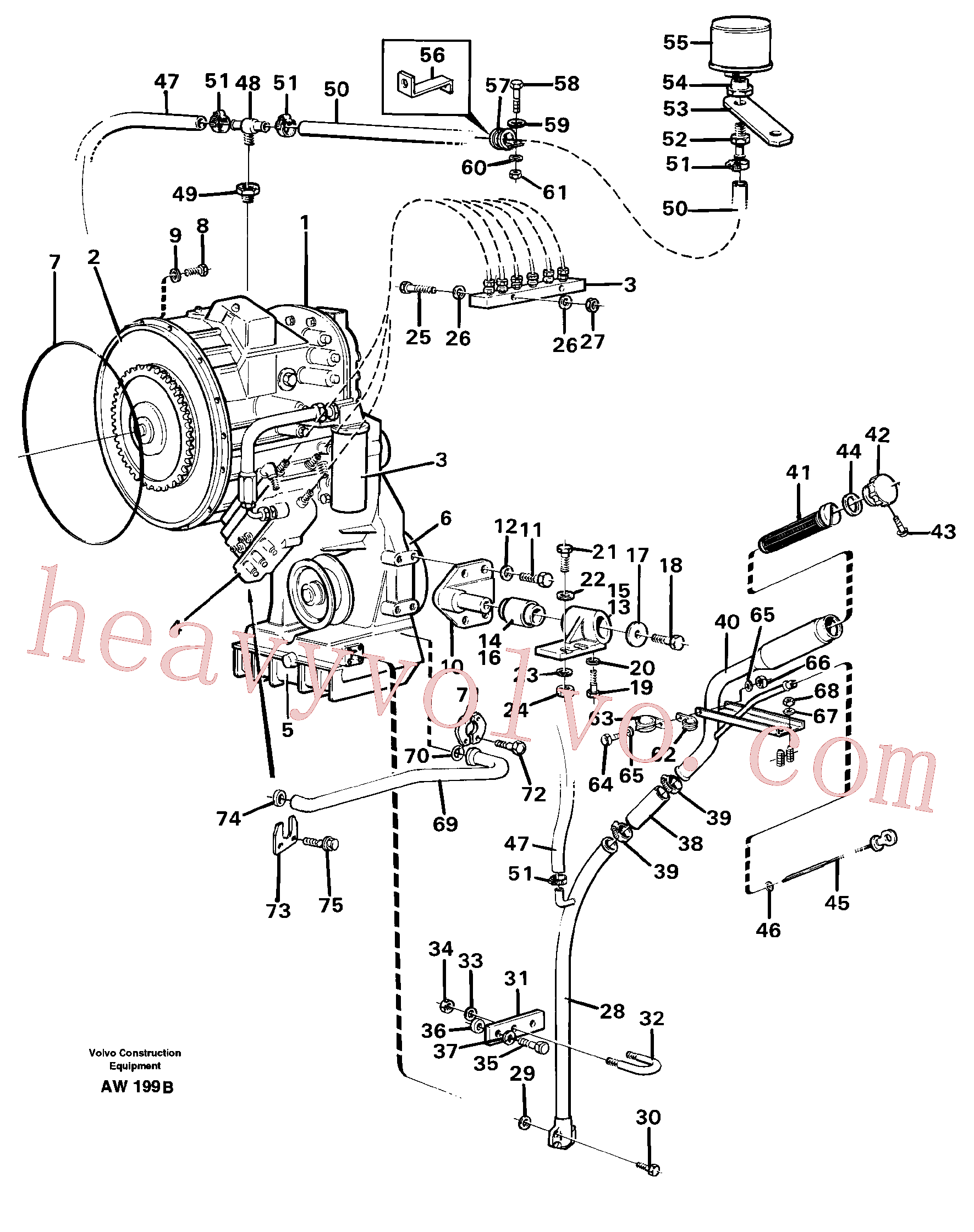 VOE955550 for Volvo Hydraulic transmission with fitting parts(AW199B assembly)