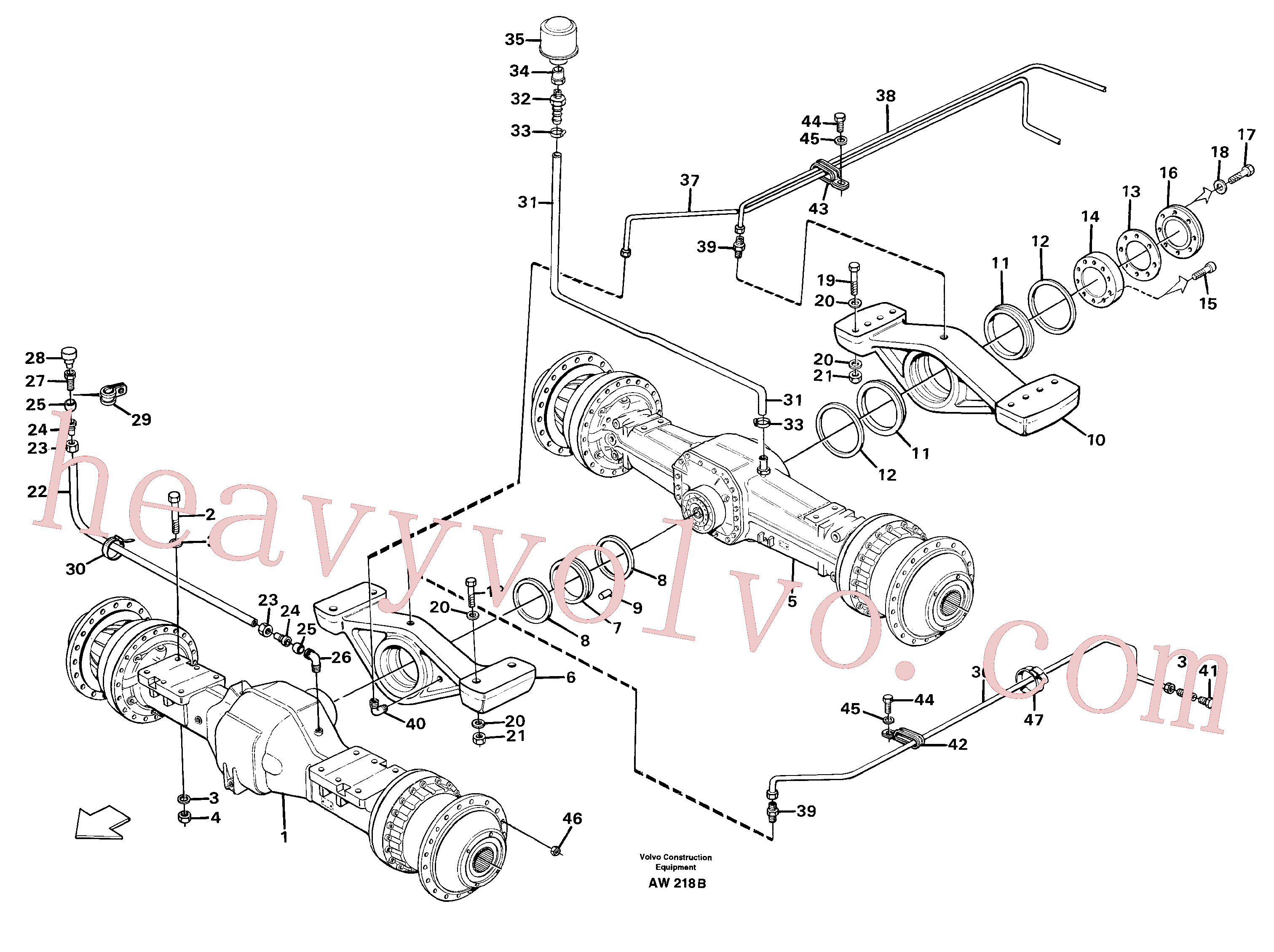 VOE944717 for Volvo Planet shafts with fitting parts(AW218B assembly)