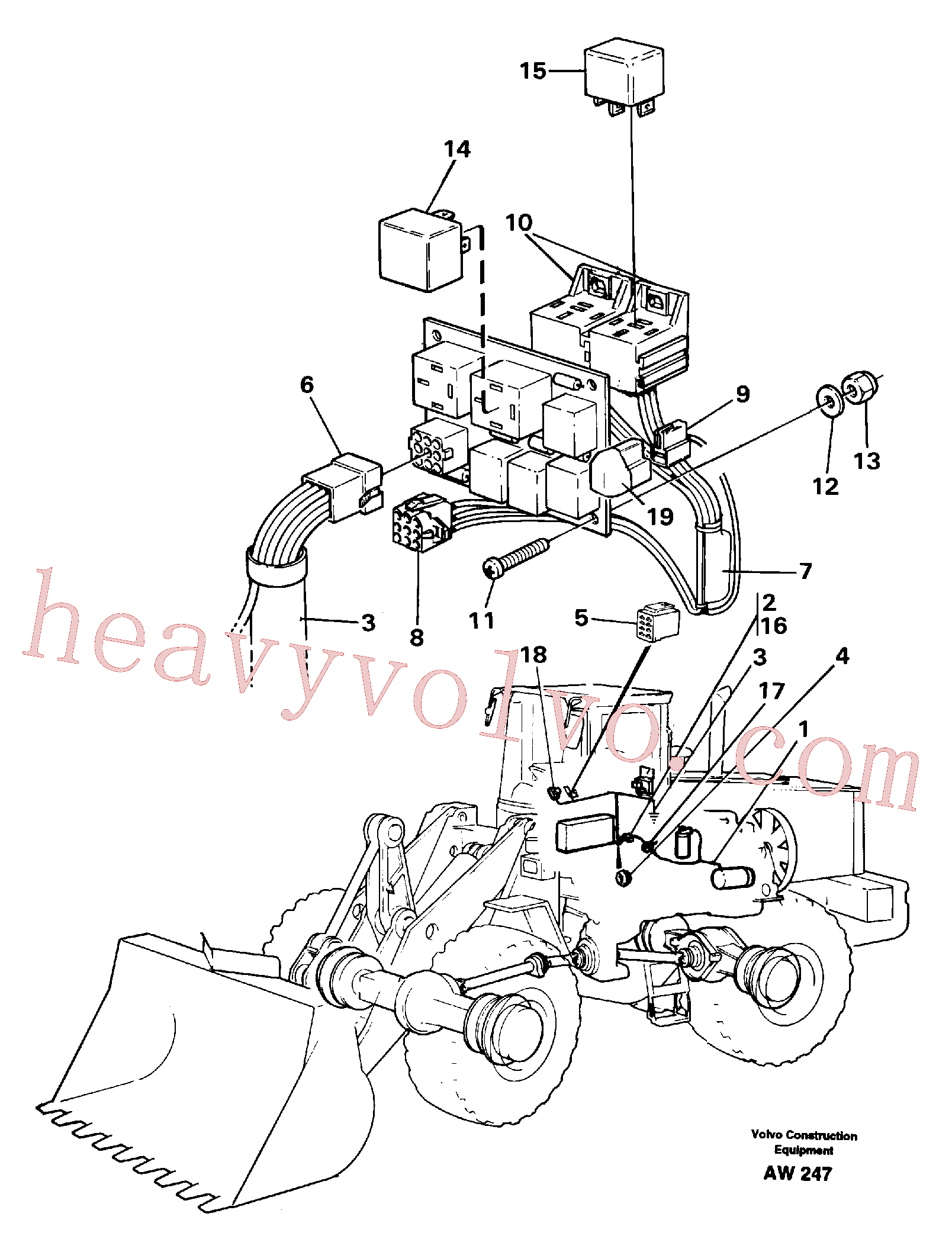 VOE4803274 for Volvo Cable harness for air conditioning.(AW247 assembly)