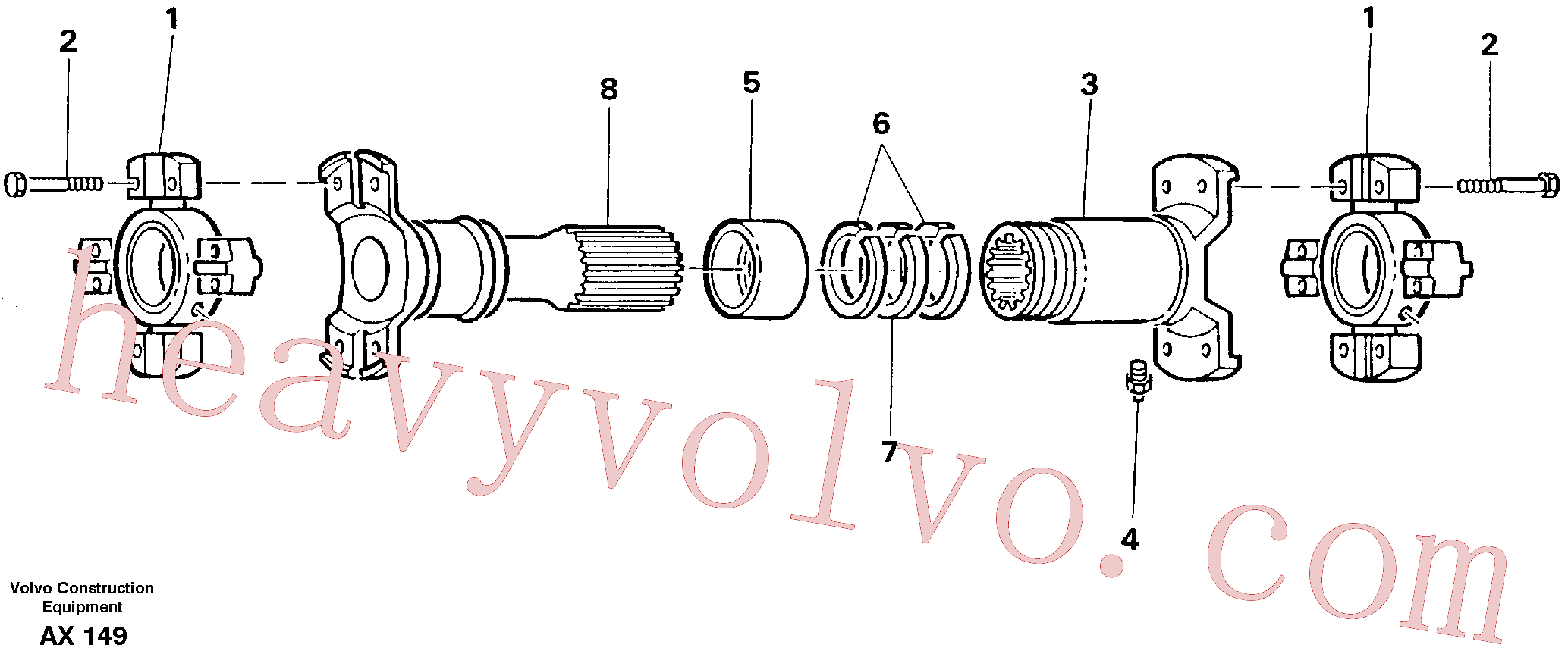 VOE11079691 for Volvo Propeller shaft(AX149 assembly)