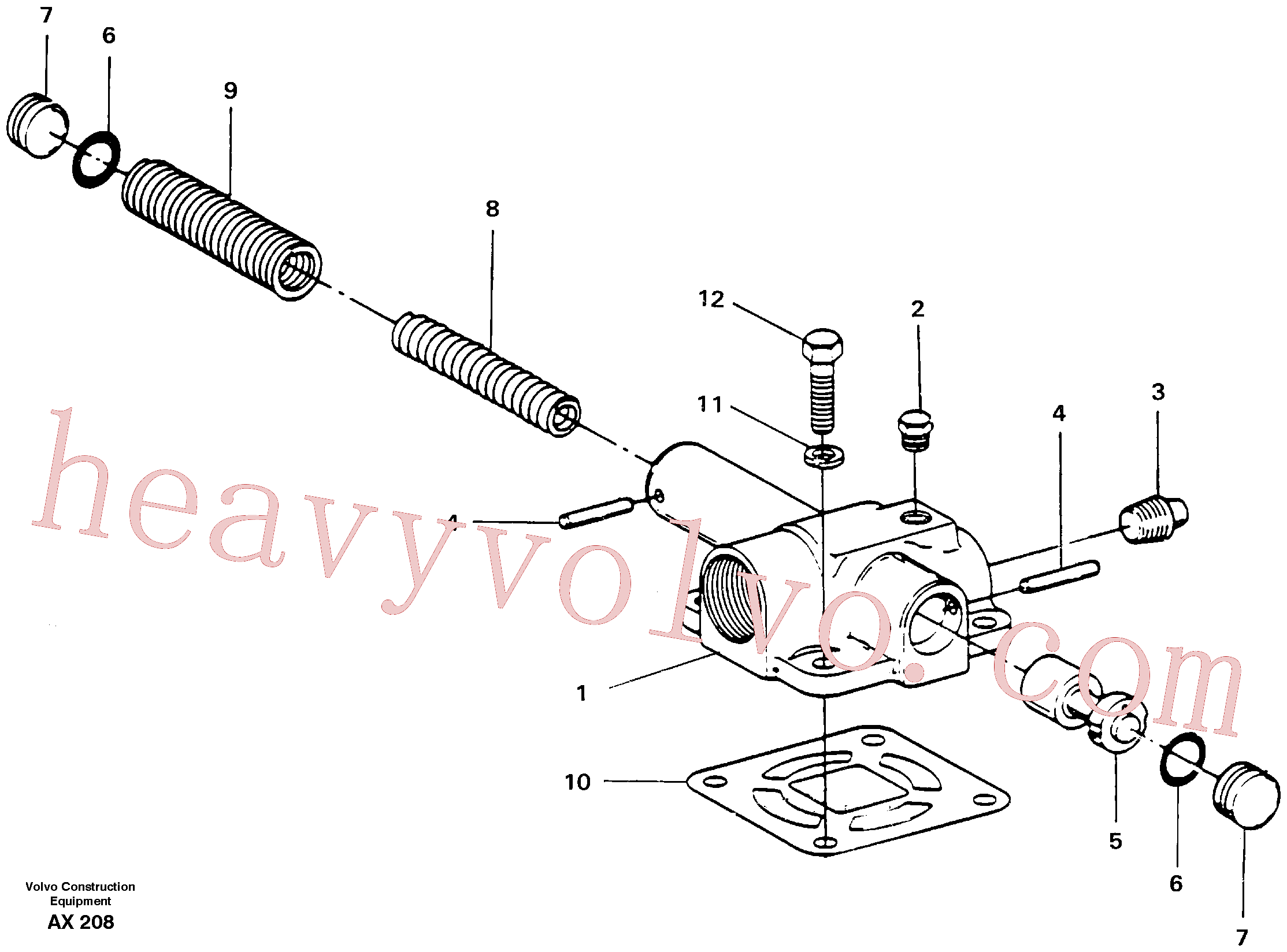 VOE940134 for Volvo Pressure limiting valve(AX208 assembly)