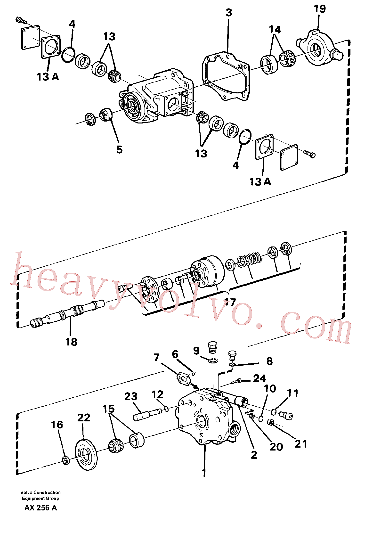 VOE11700248 for Volvo Hydraulic pump(AX256A assembly)