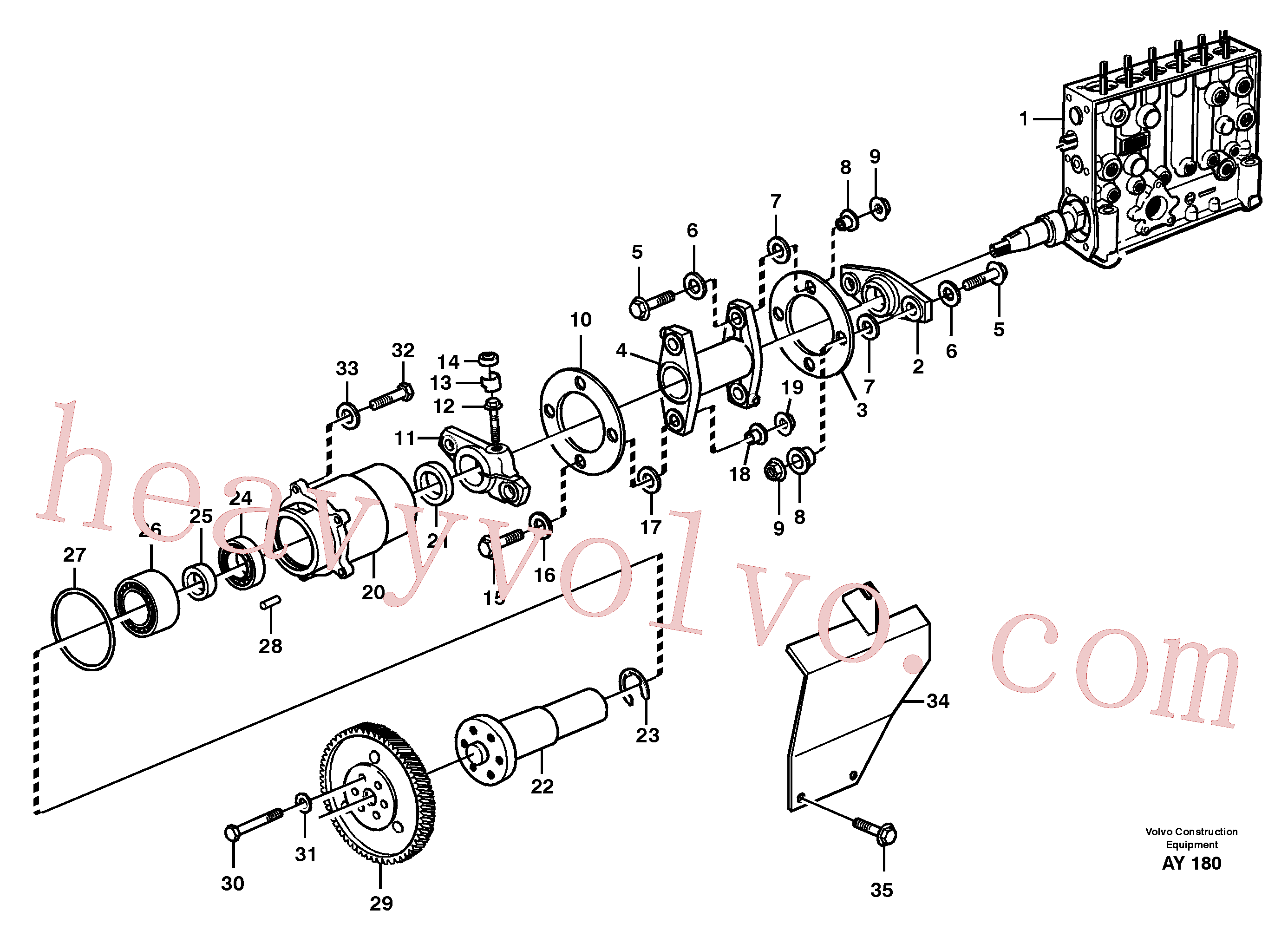 VOE7011014 for Volvo Pump drive(AY180 assembly)