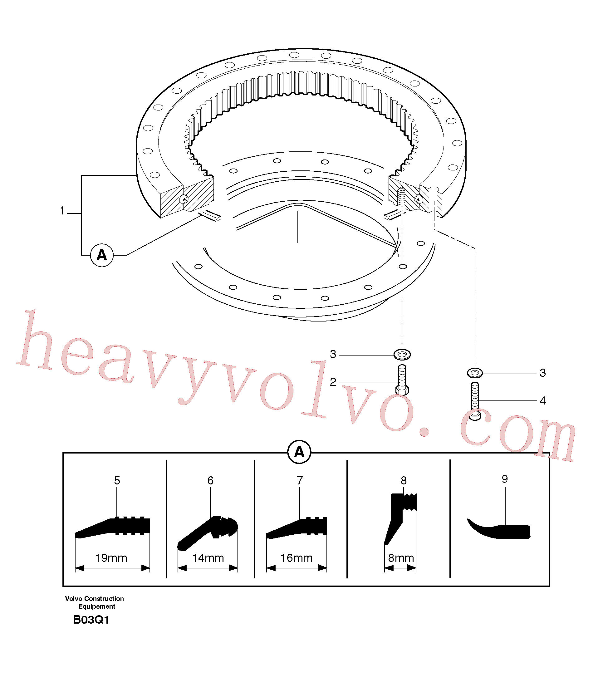 VOE11806462 for Volvo Slewing ring(B03Q1 assembly)