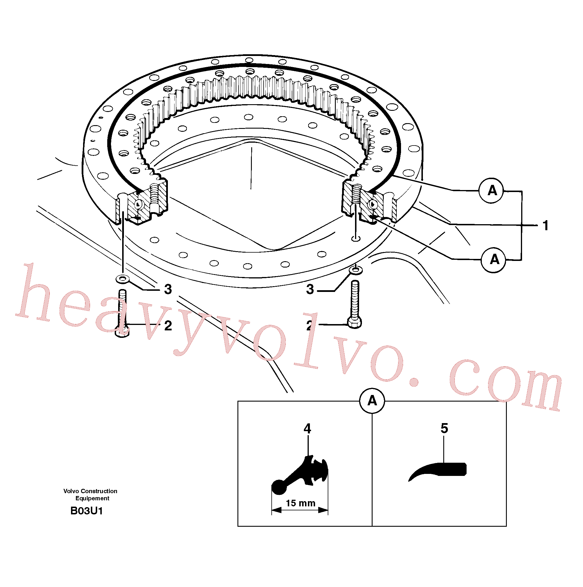 PJ4370042 for Volvo Slewing ring(B03U1 assembly)