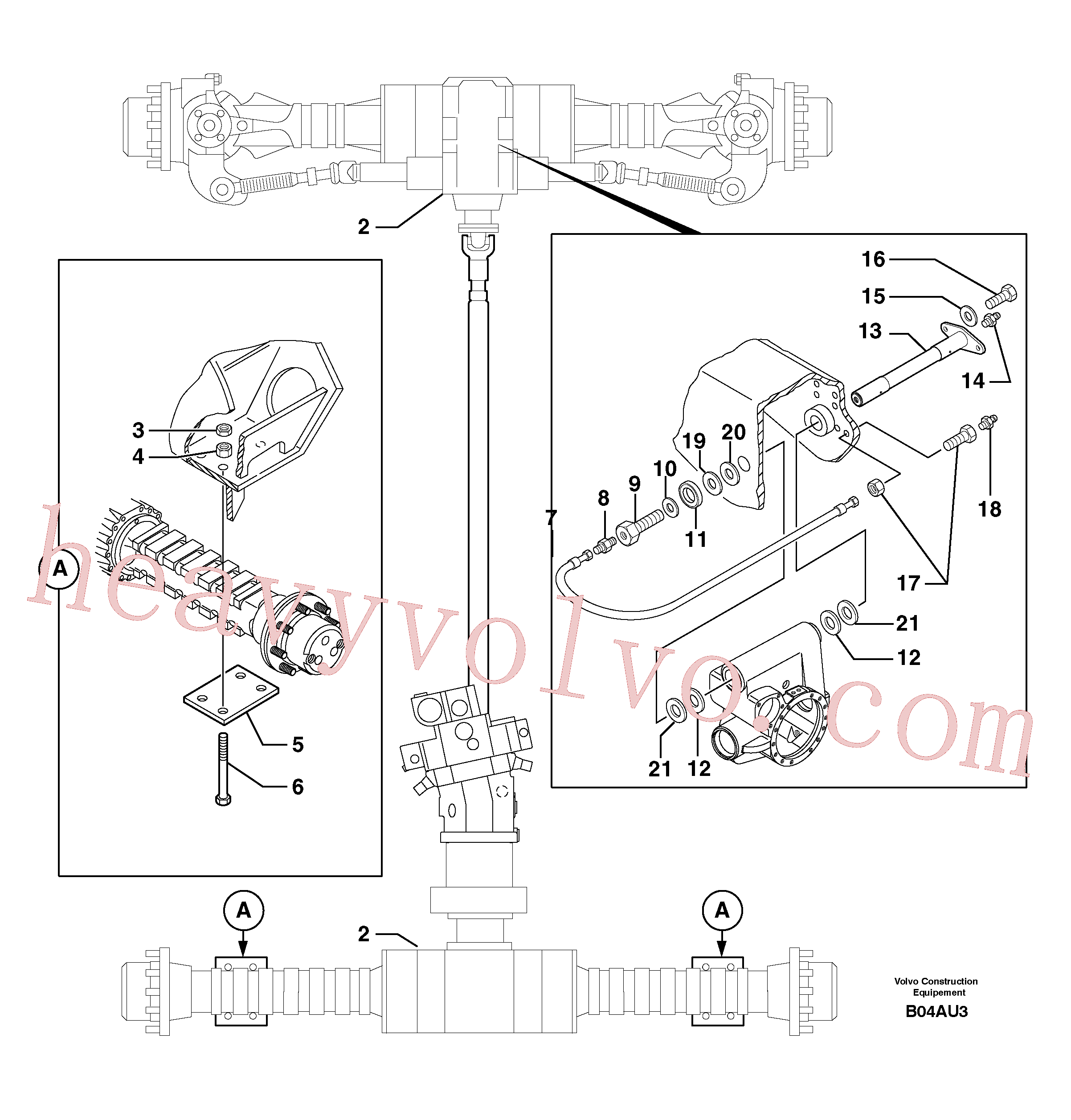 PJ3890045 for Volvo Axle cradles and mountings(B04AU3 assembly)