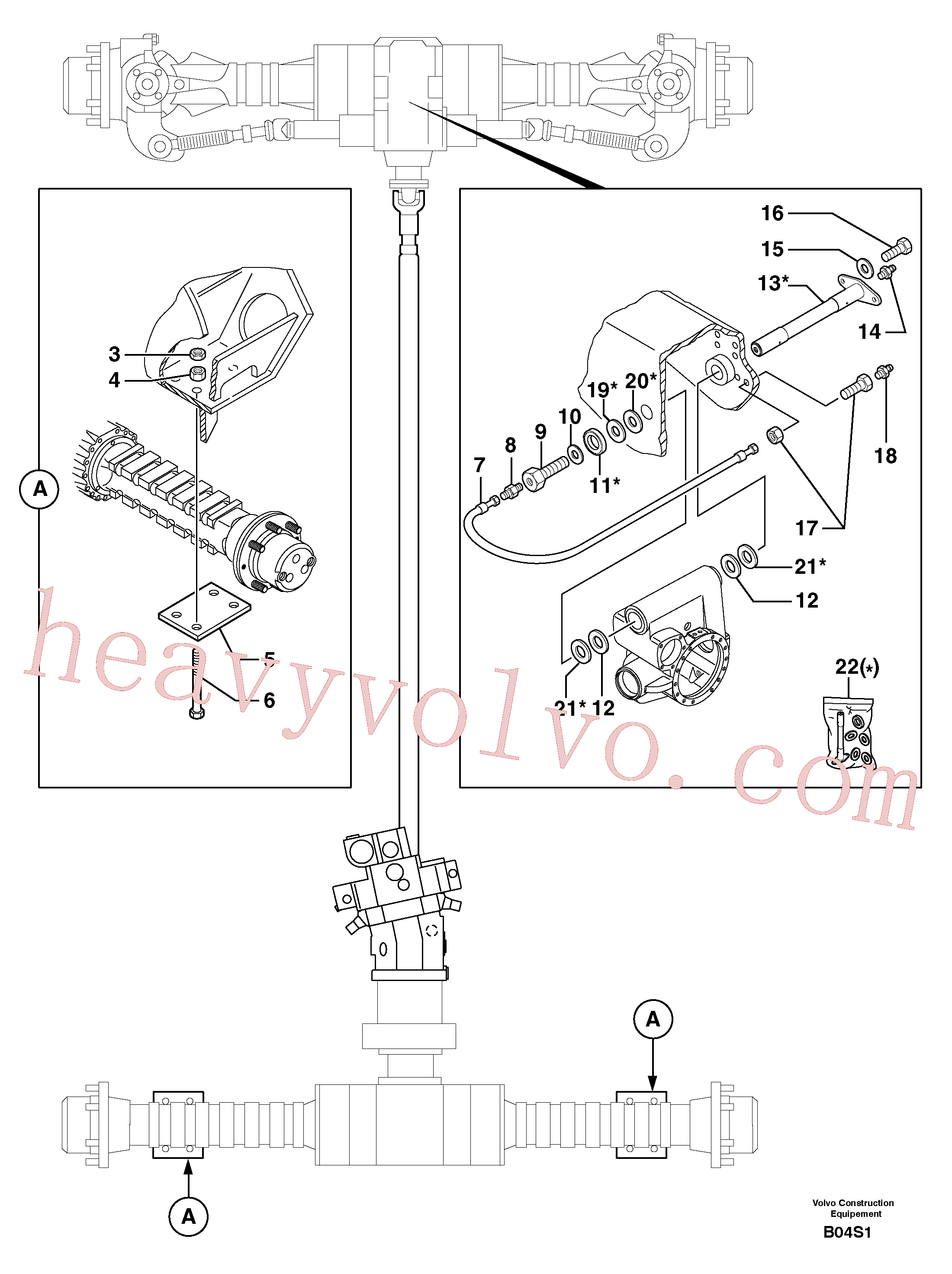 PJ5650062 for Volvo Axle cradles and mountings(B04S1 assembly)