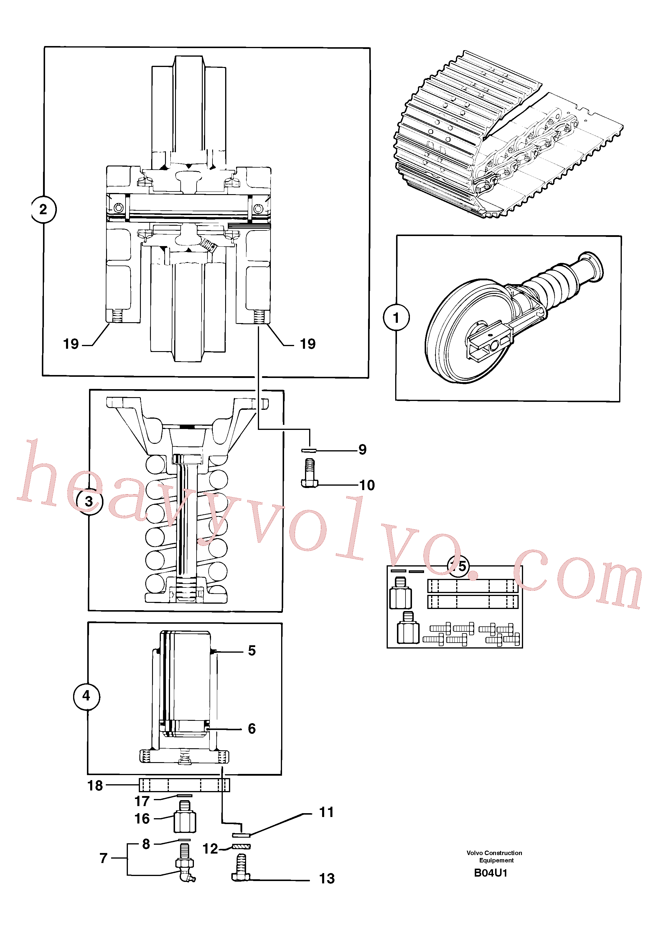 PJ4370042 for Volvo Track tensioning ( steel tracks )(B04U1 assembly)