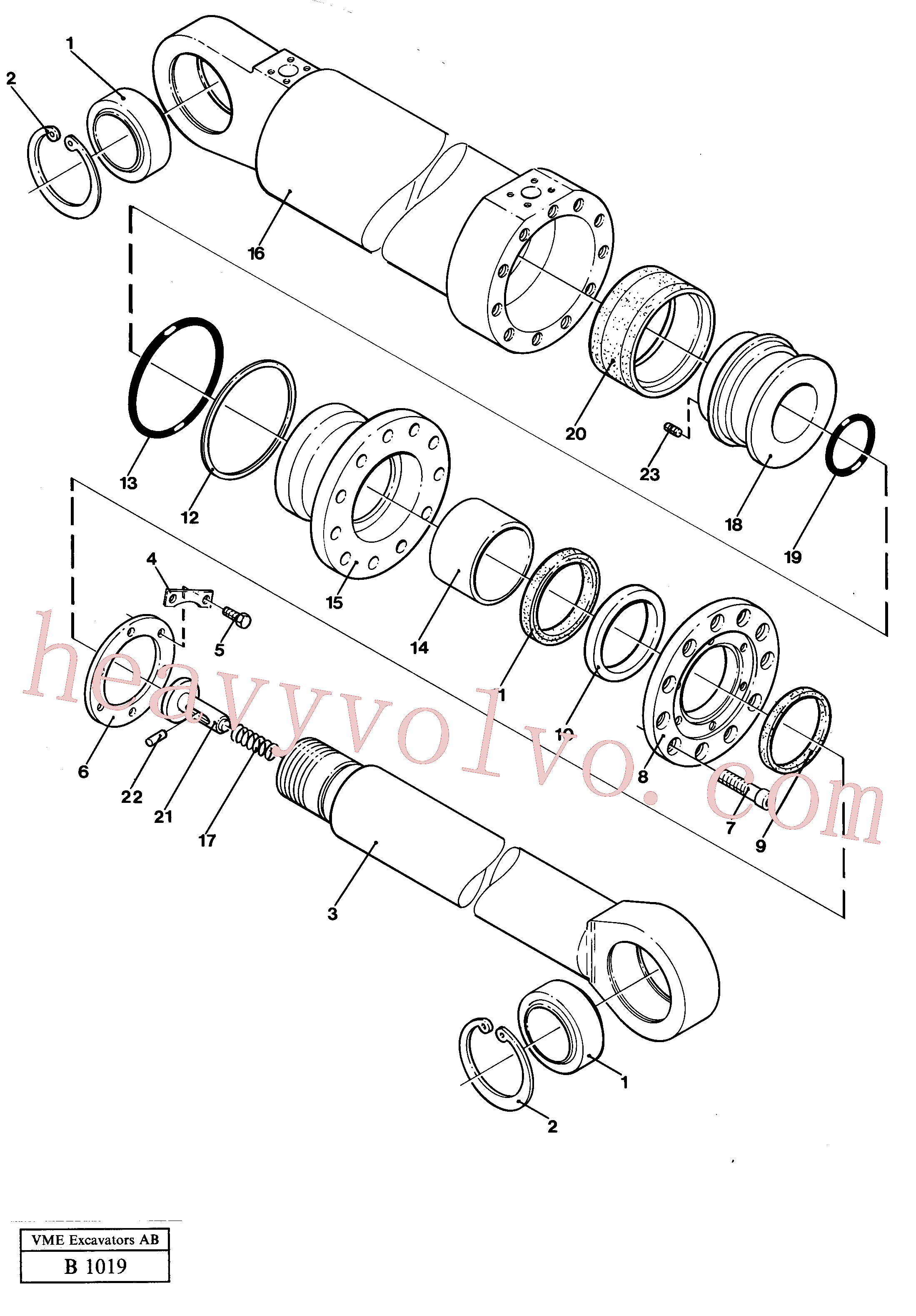 VOE960232 for Volvo Stabiliser cylinder(B1019 assembly)