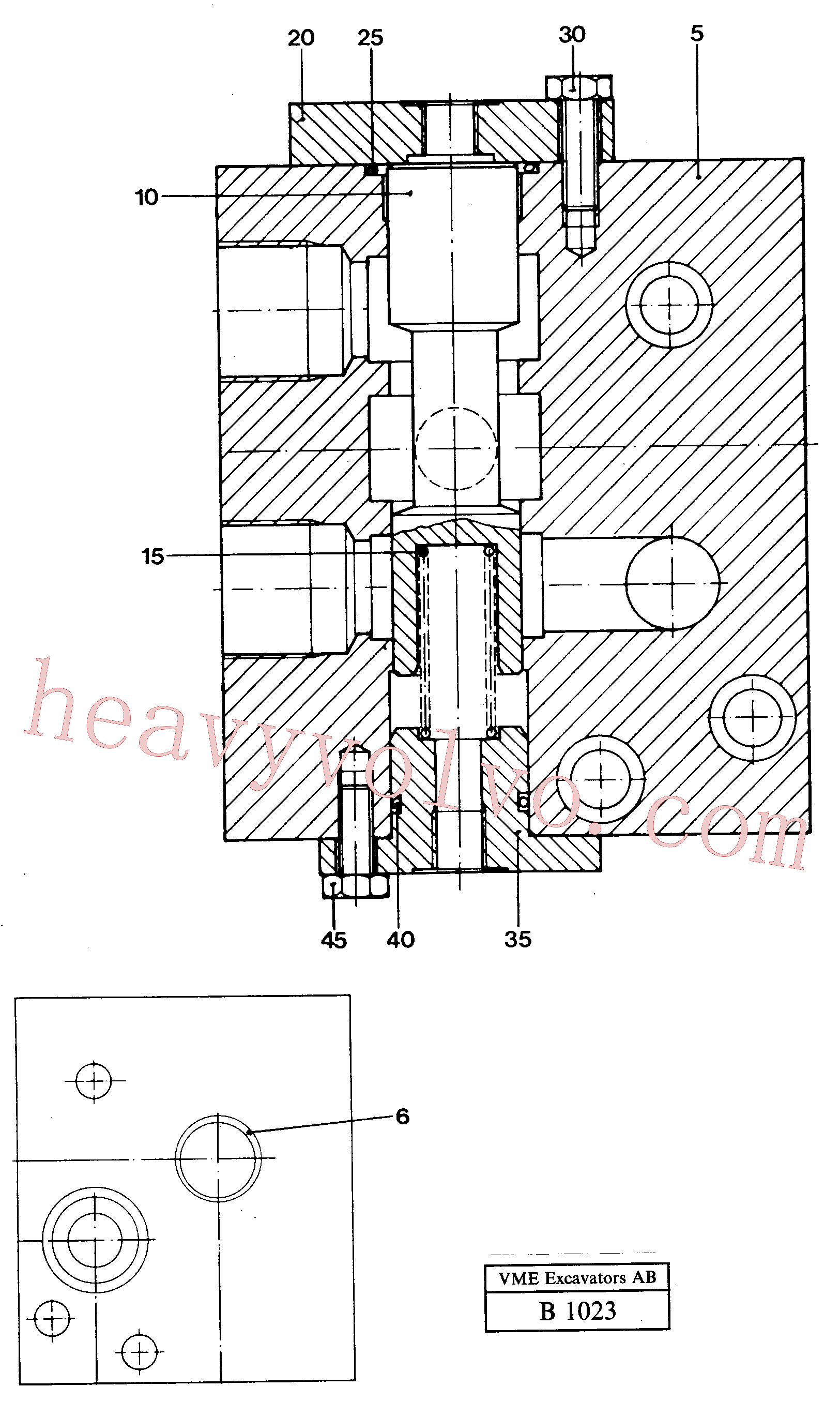 VOE14233630 for Volvo Connection valve P2 - P3(B1023 assembly)