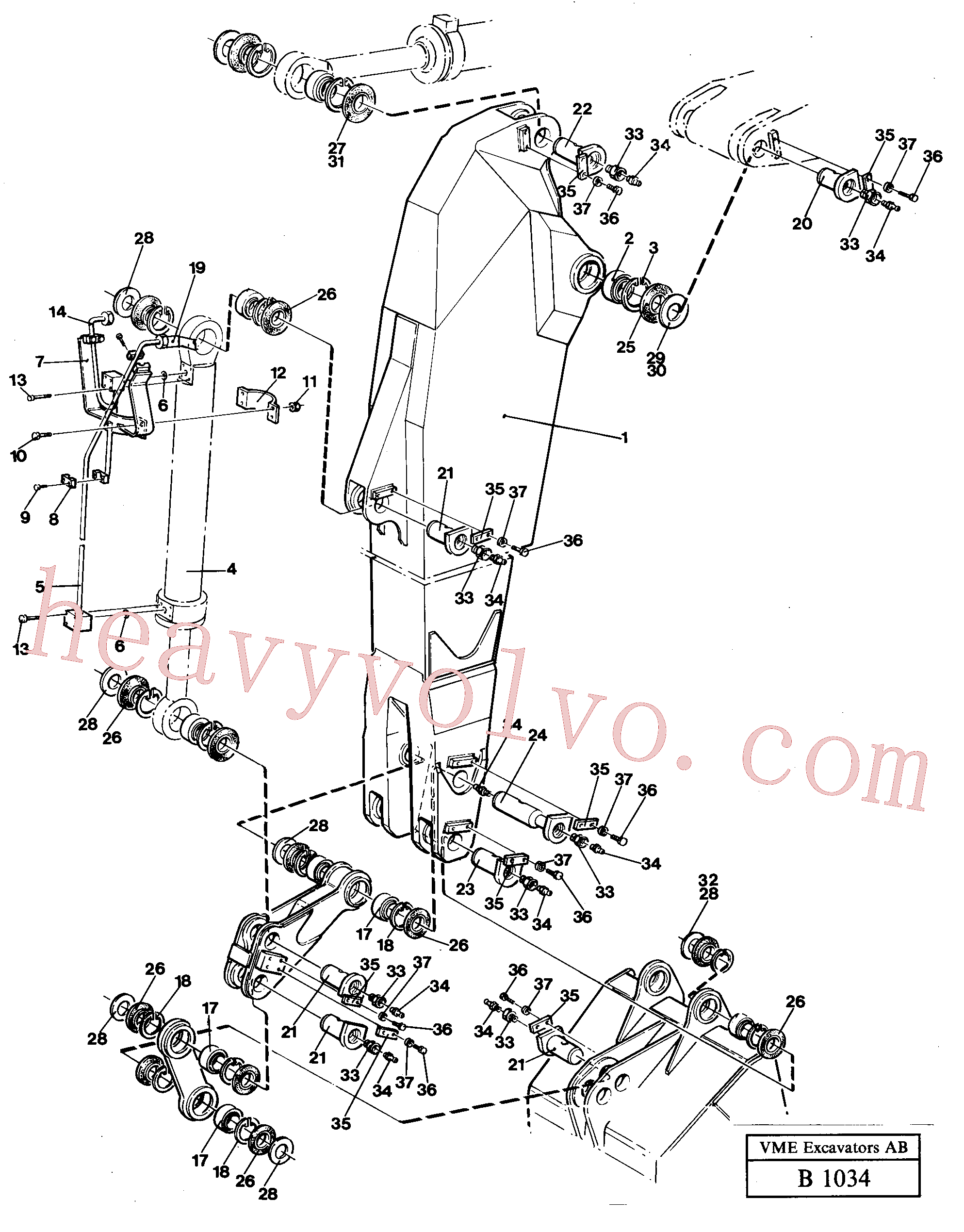 VOE14254515 for Volvo Dipper 2.80m / 3.30m(B1034 assembly)