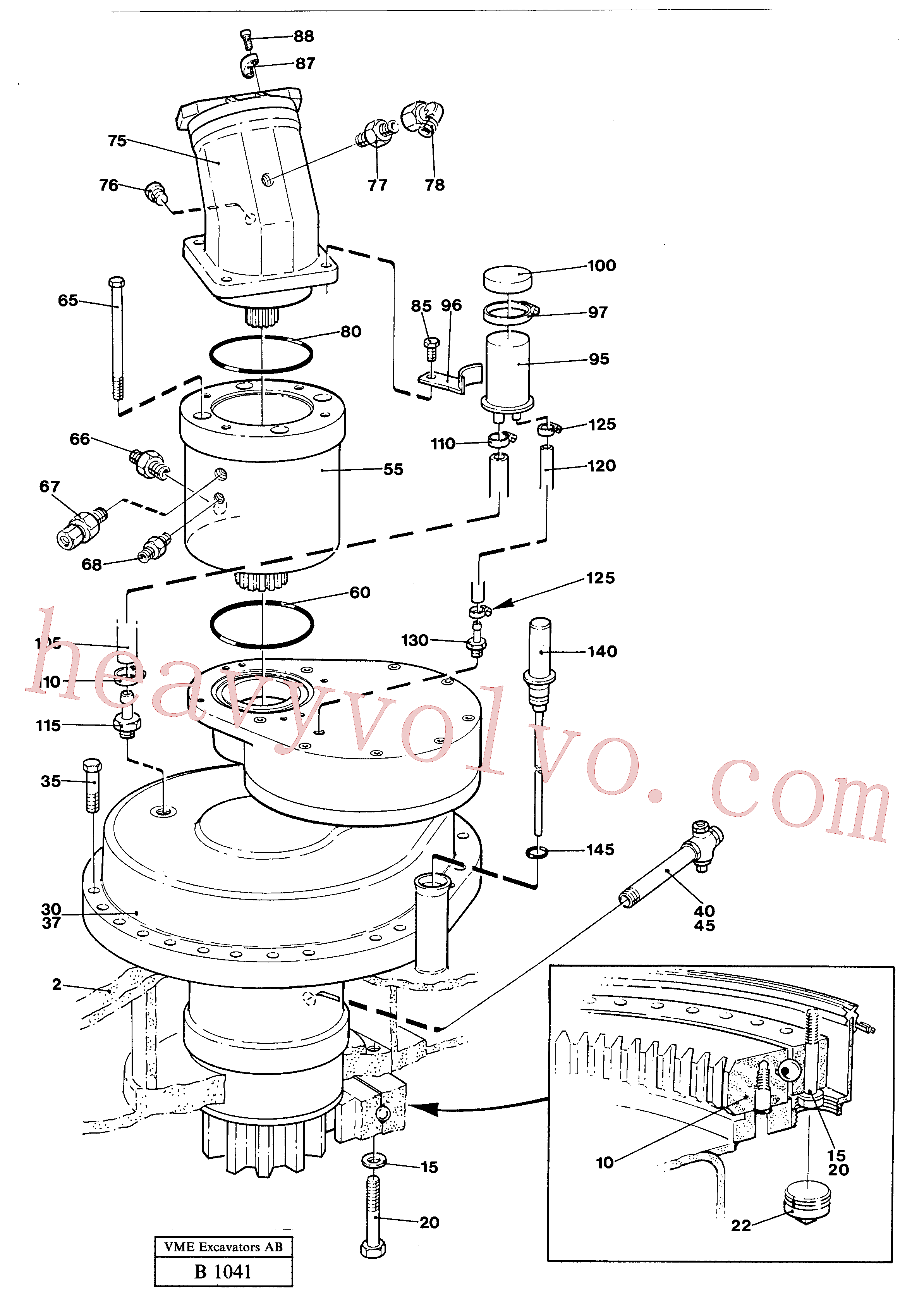 VOE14012832 for Volvo Superstructure with slew transmission(B1041 assembly)