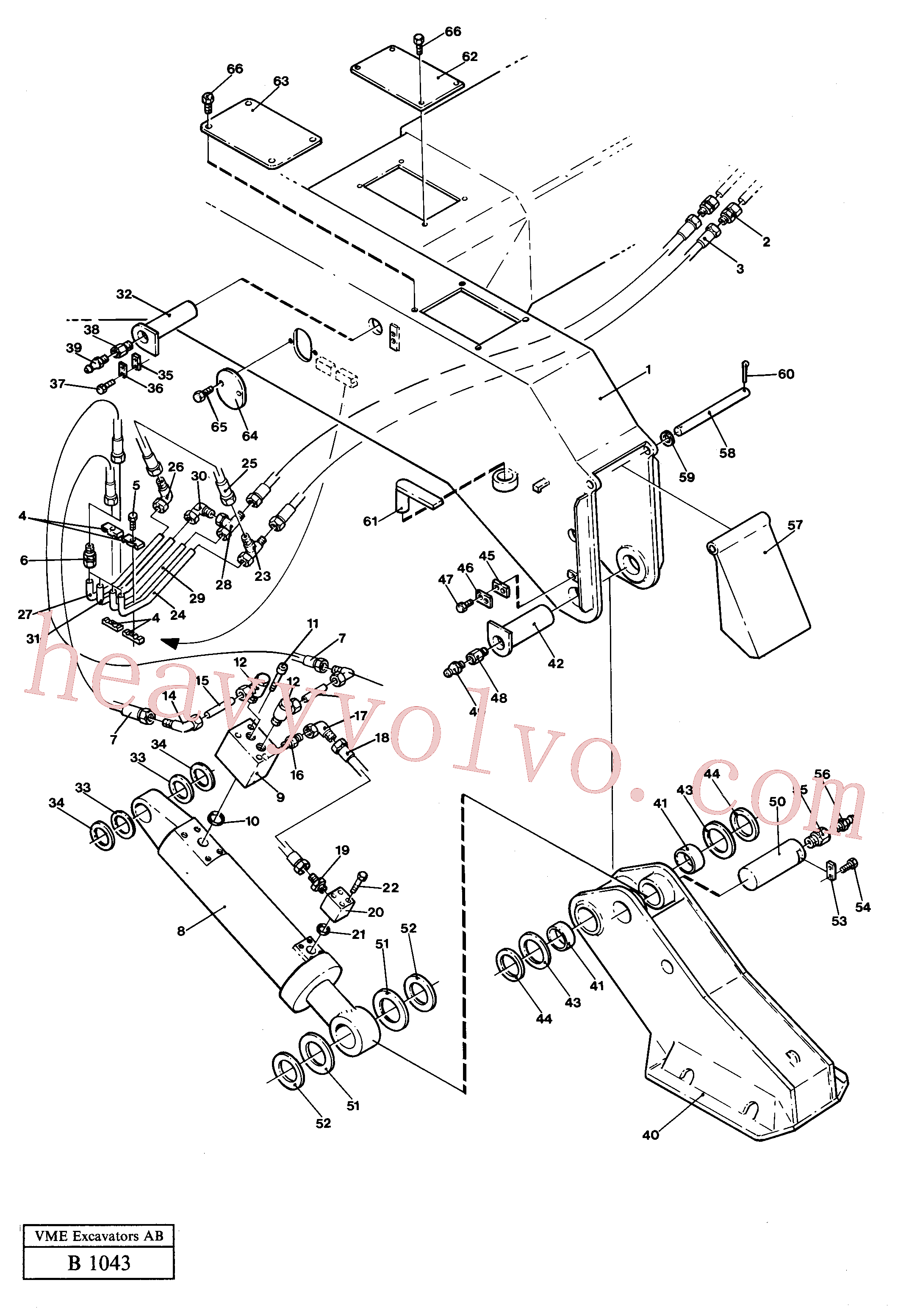 VOE14048665 for Volvo Undercarriage 3m with 4 wide outriggers(B1043 assembly)