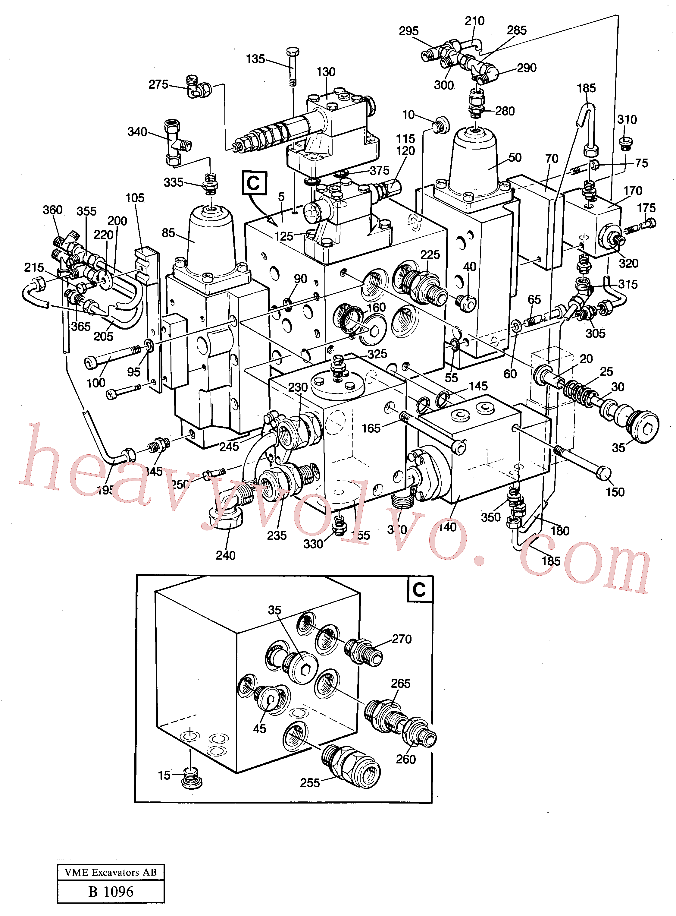 VOE14254954 for Volvo Slew valve assembly(B1096 assembly)