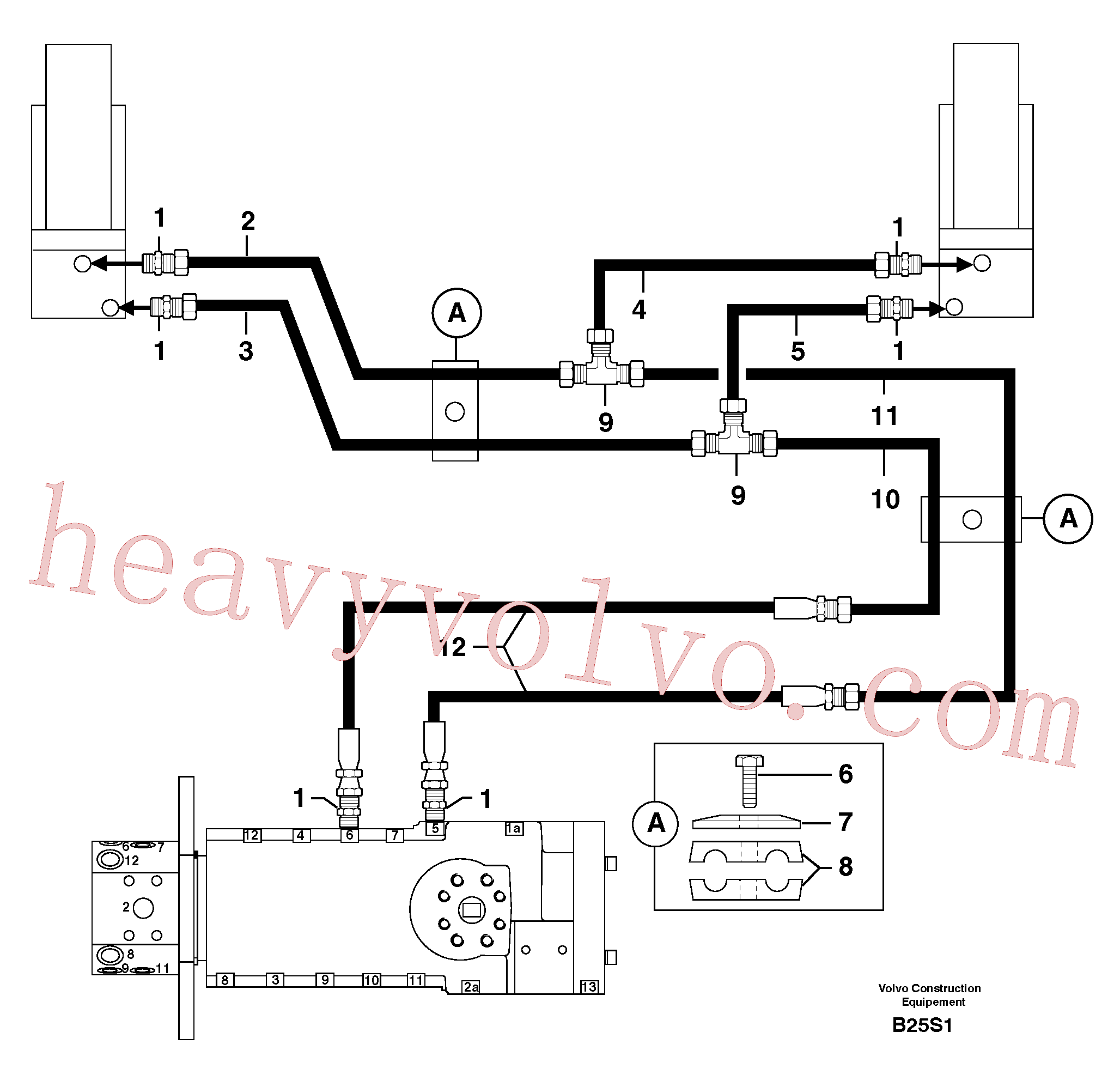 PJ4690120 for Volvo Hydr. circuit. ( oscillation lock )(B25S1 assembly)