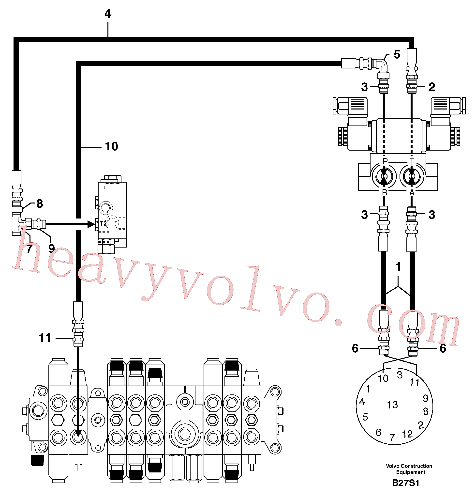 VOE11806693 for Volvo Hydr. circuit. ( stabiliser )(B27S1 assembly)