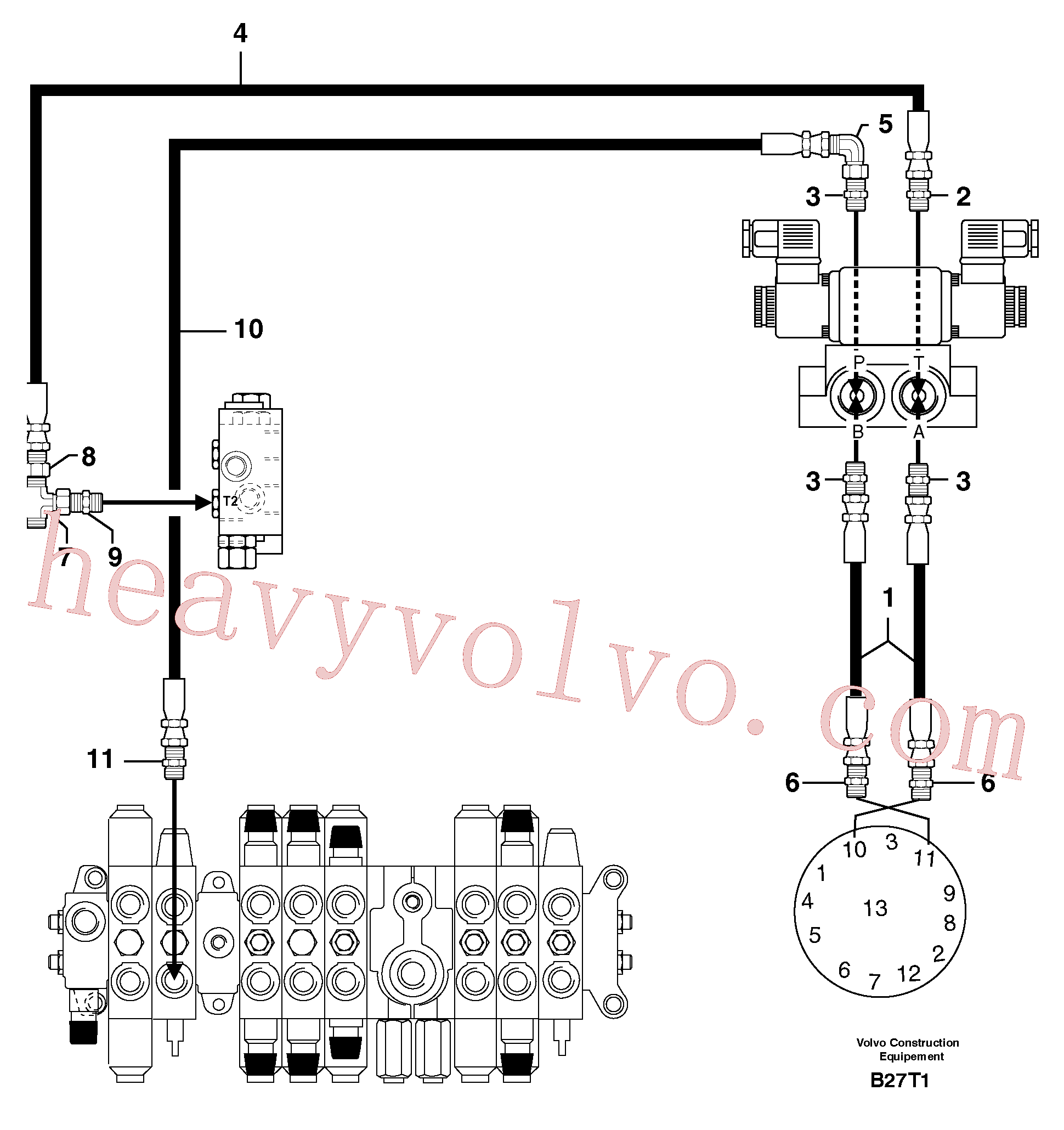 VOE11806693 for Volvo Hydr. circuit. ( stabiliser )(B27T1 assembly)