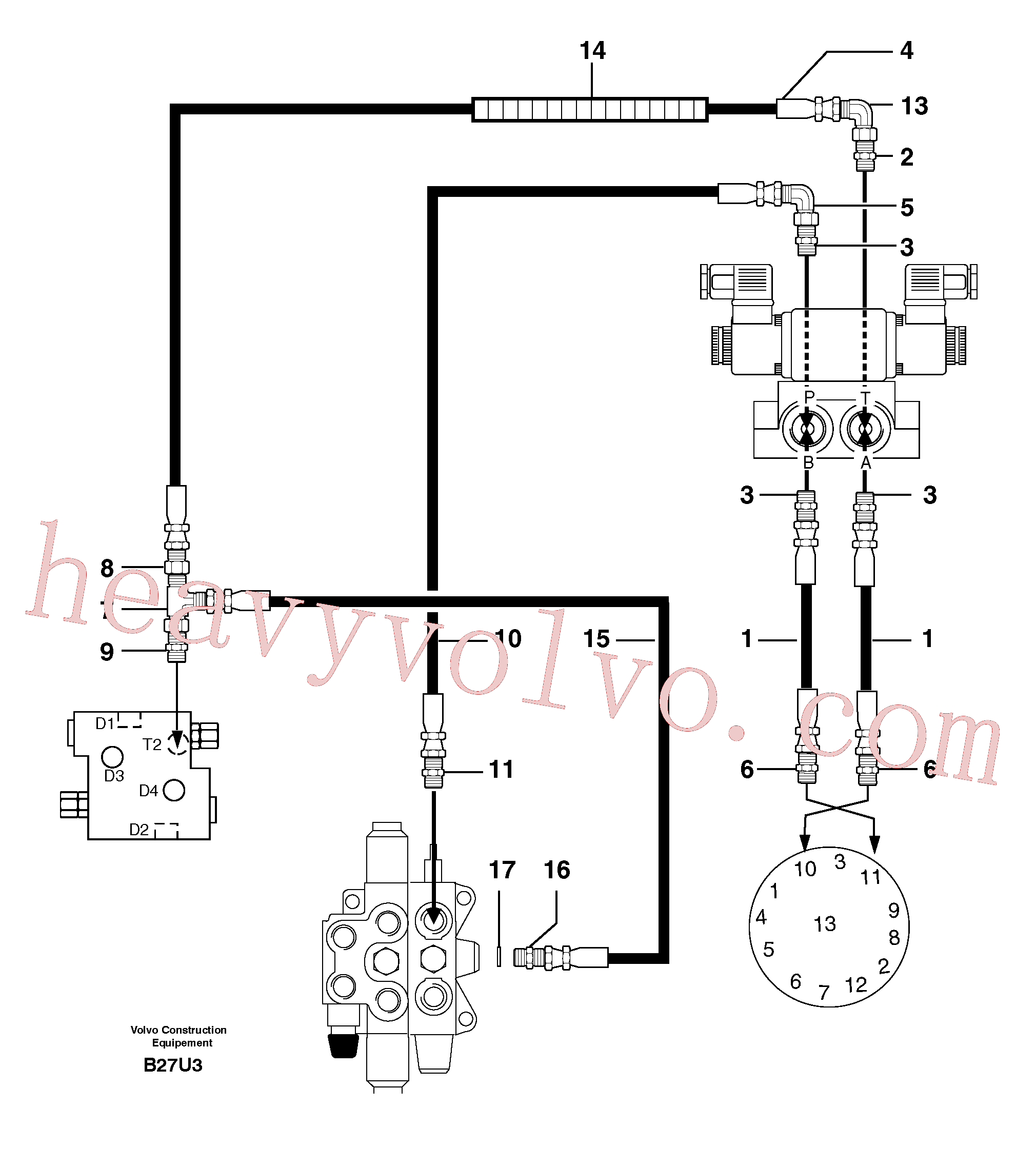 VOE11806693 for Volvo Hydr. circuit. ( stabiliser )(B27U3 assembly)