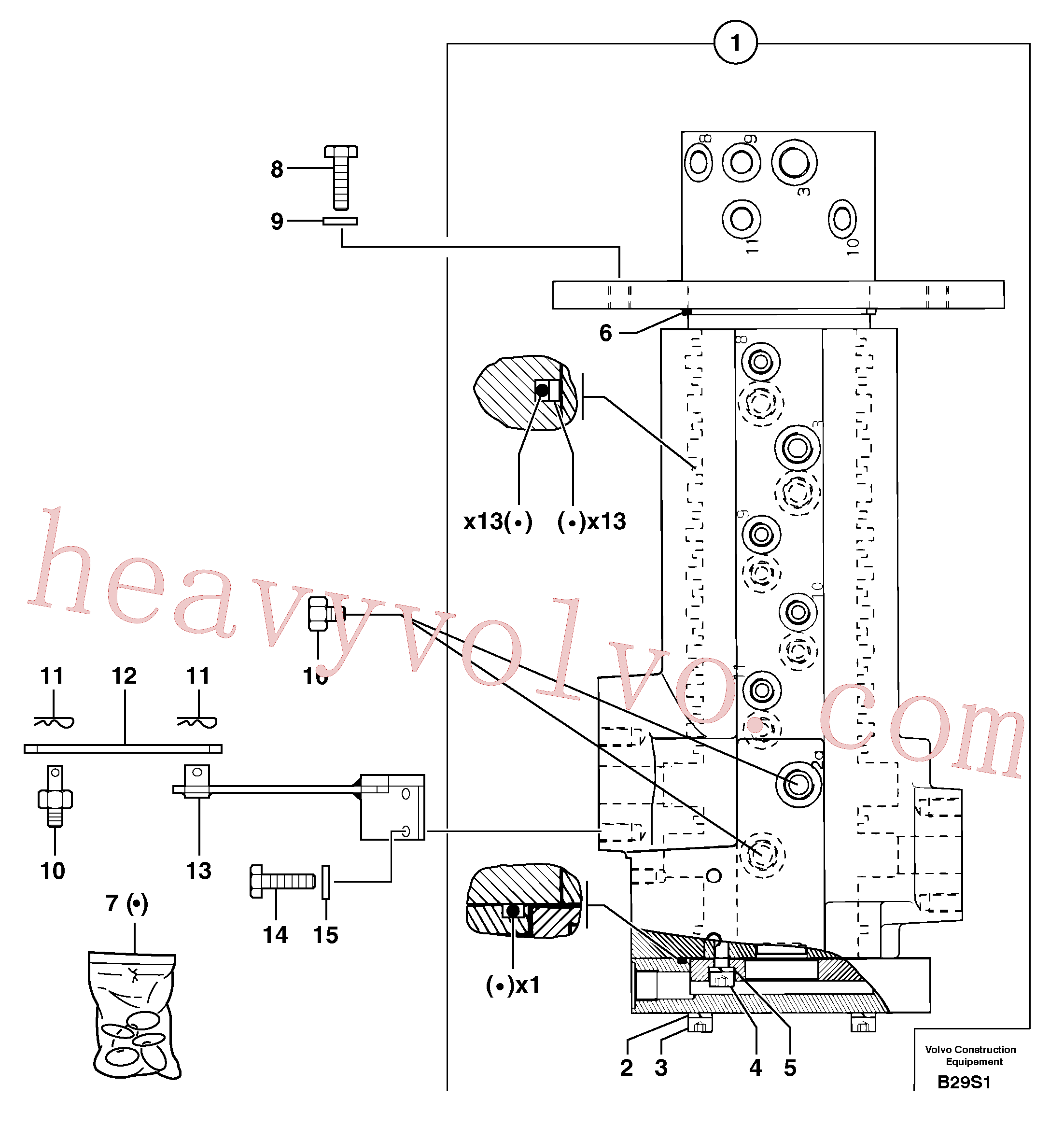 VOE11806326 for Volvo Swivel joint(B29S1 assembly)