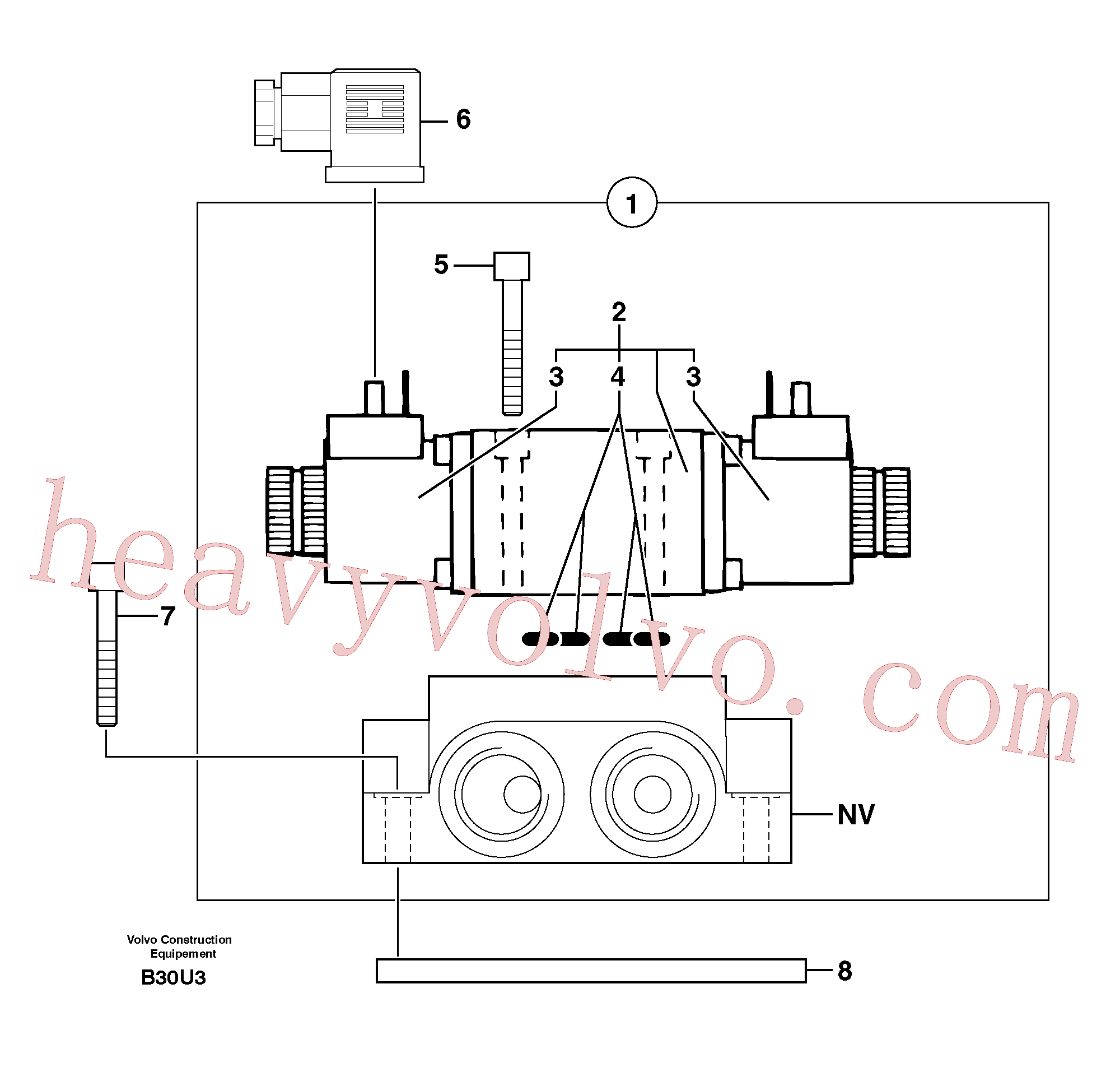 PJ5220026 for Volvo Electrovalve : stabiliser(B30U3 assembly)