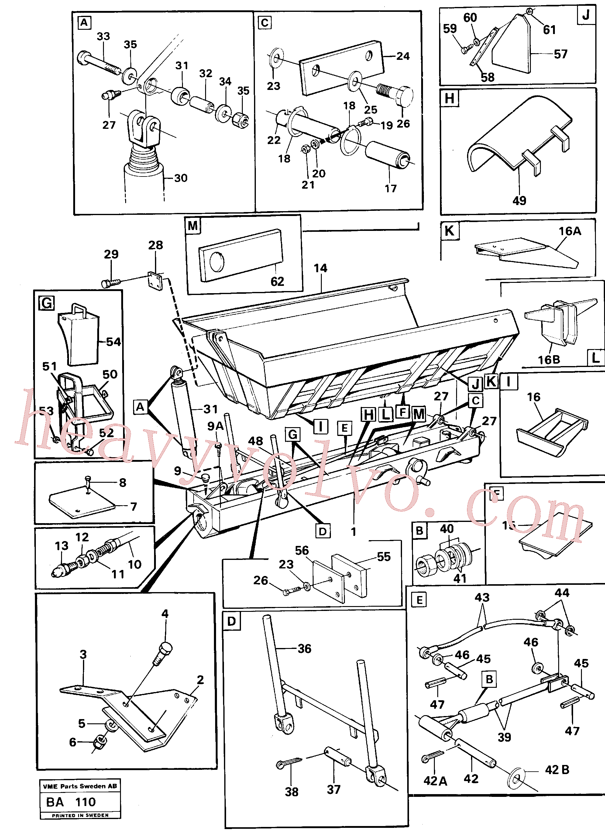 CH13A-0628 for Volvo Frame trailer(BA110 assembly)