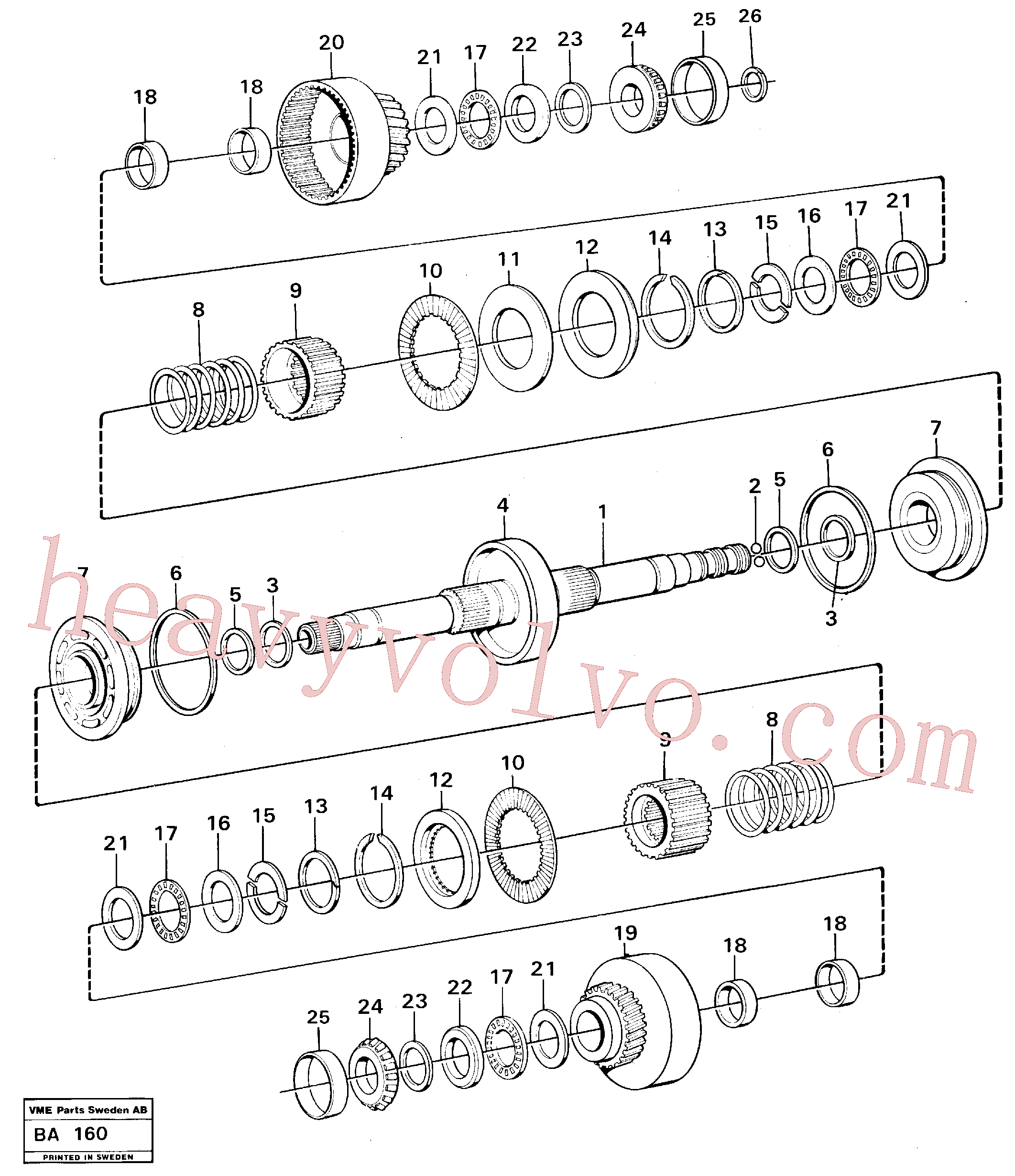 VOE4720768 for Volvo Clutches forward and reverse(BA160 assembly)