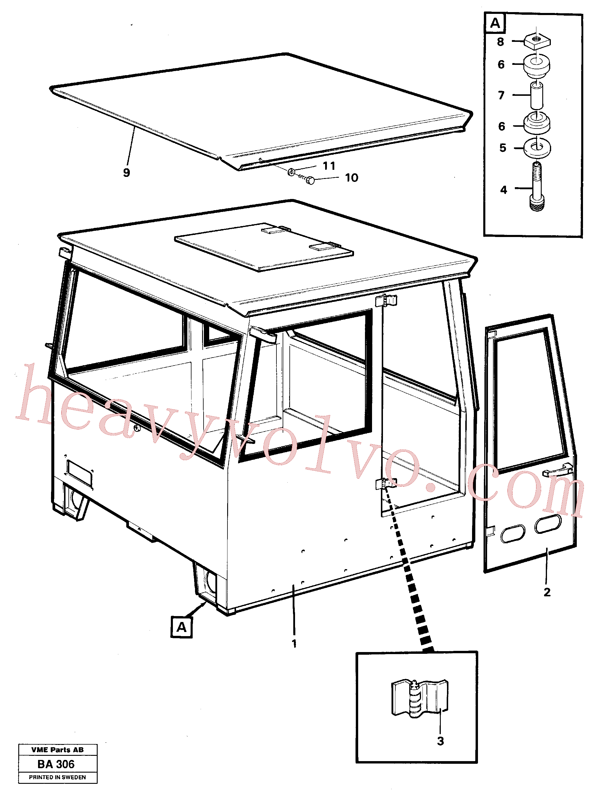 VOE959299 for Volvo Drivers cab(BA306 assembly)