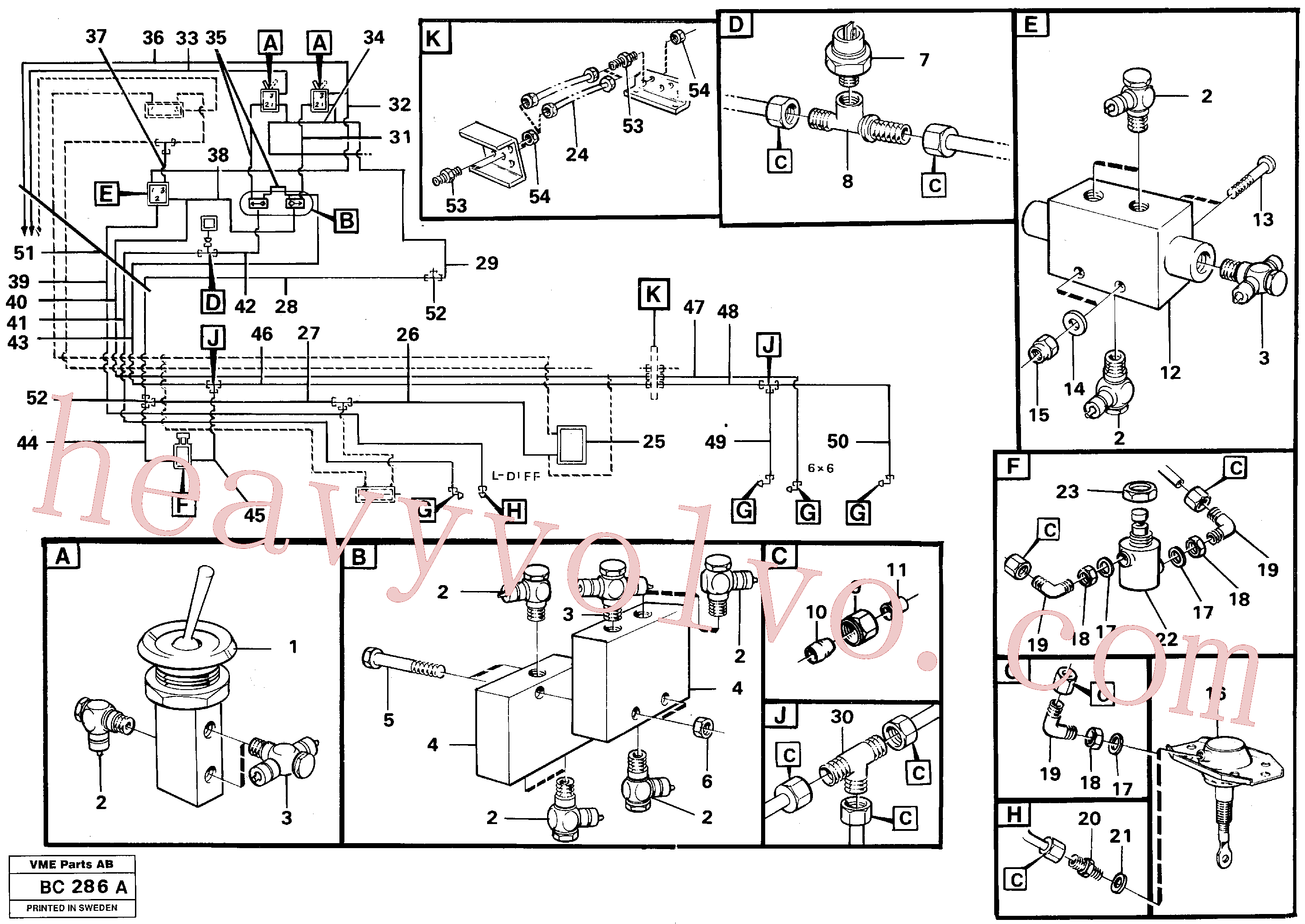 VOE13956071 for Volvo Comp. air controls, diff.contr.shuttle valve(BC286A assembly)