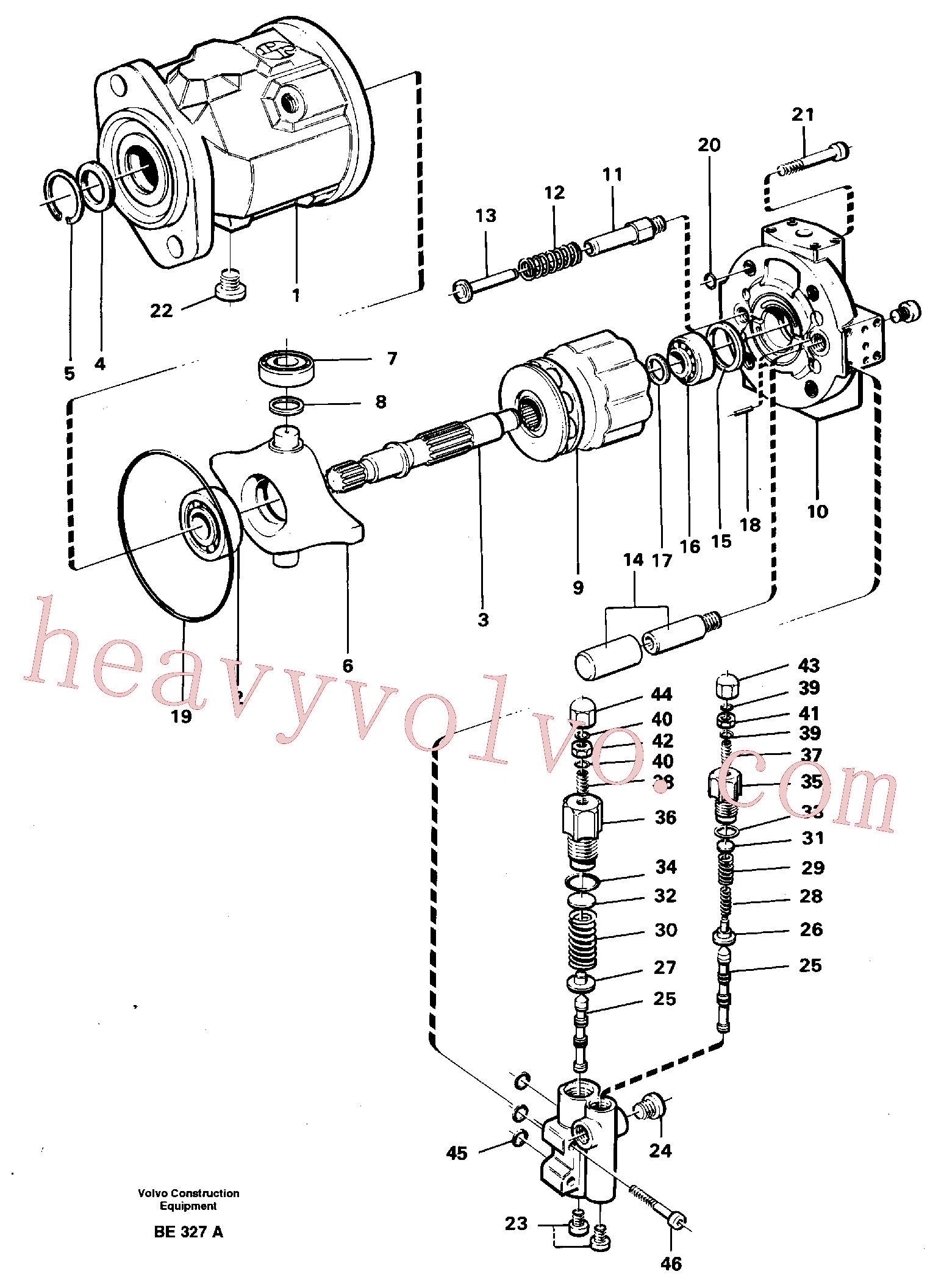 VOE11992755 for Volvo Hydraulic pump(BE327A assembly)