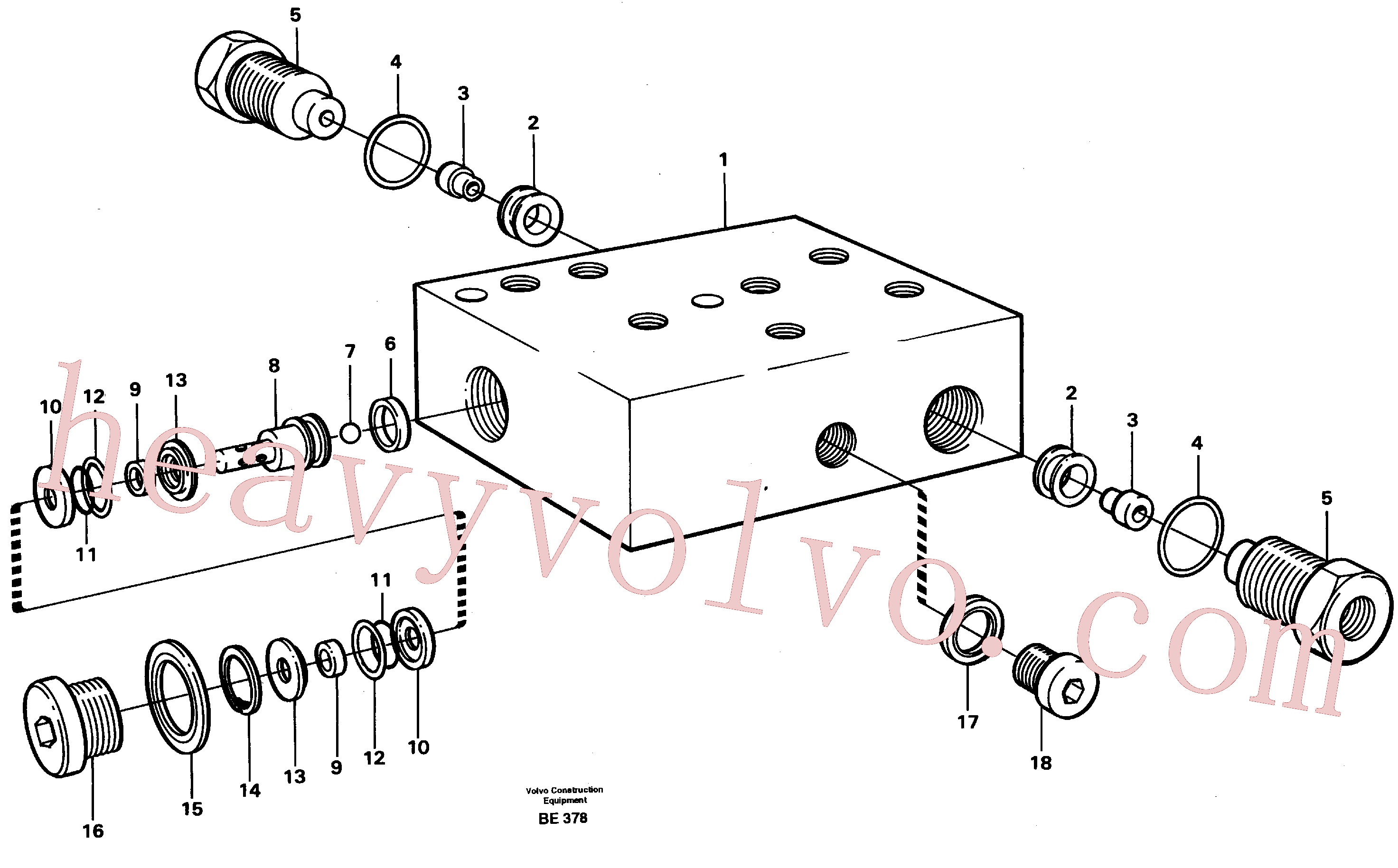 VOE11999445 for Volvo Air valve(BE378 assembly)