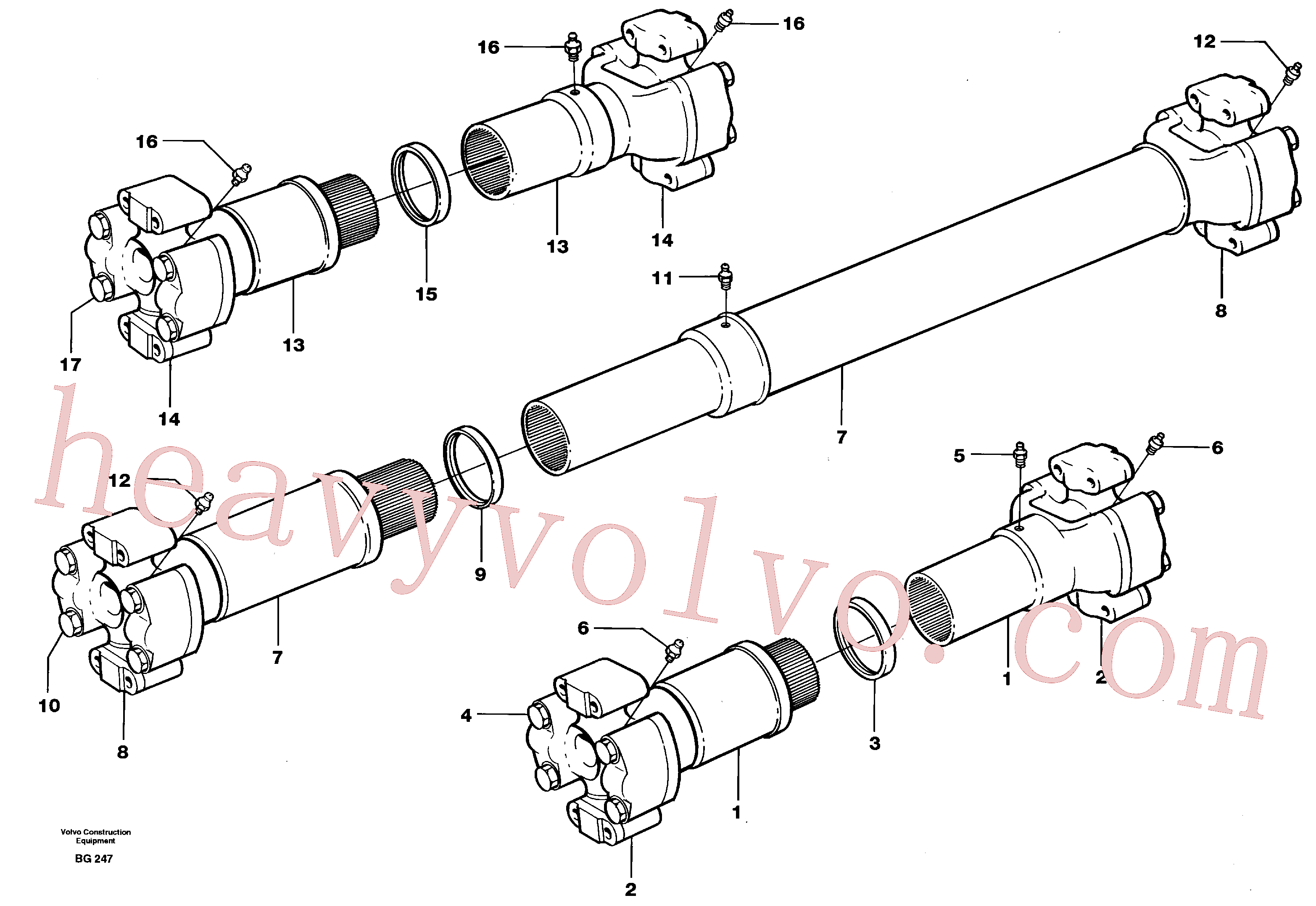 VOE11701339 for Volvo Propeller shaft(BG247 assembly)